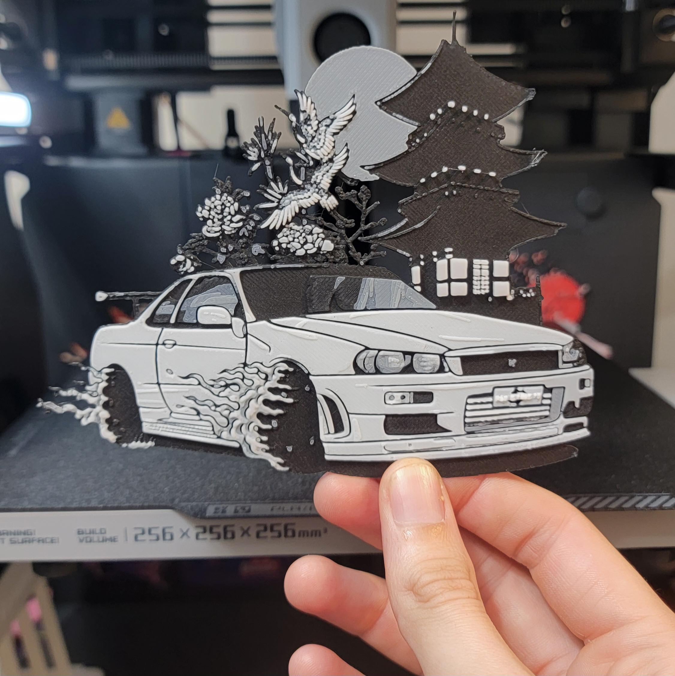 Monochrome R34 Magnet 3d model