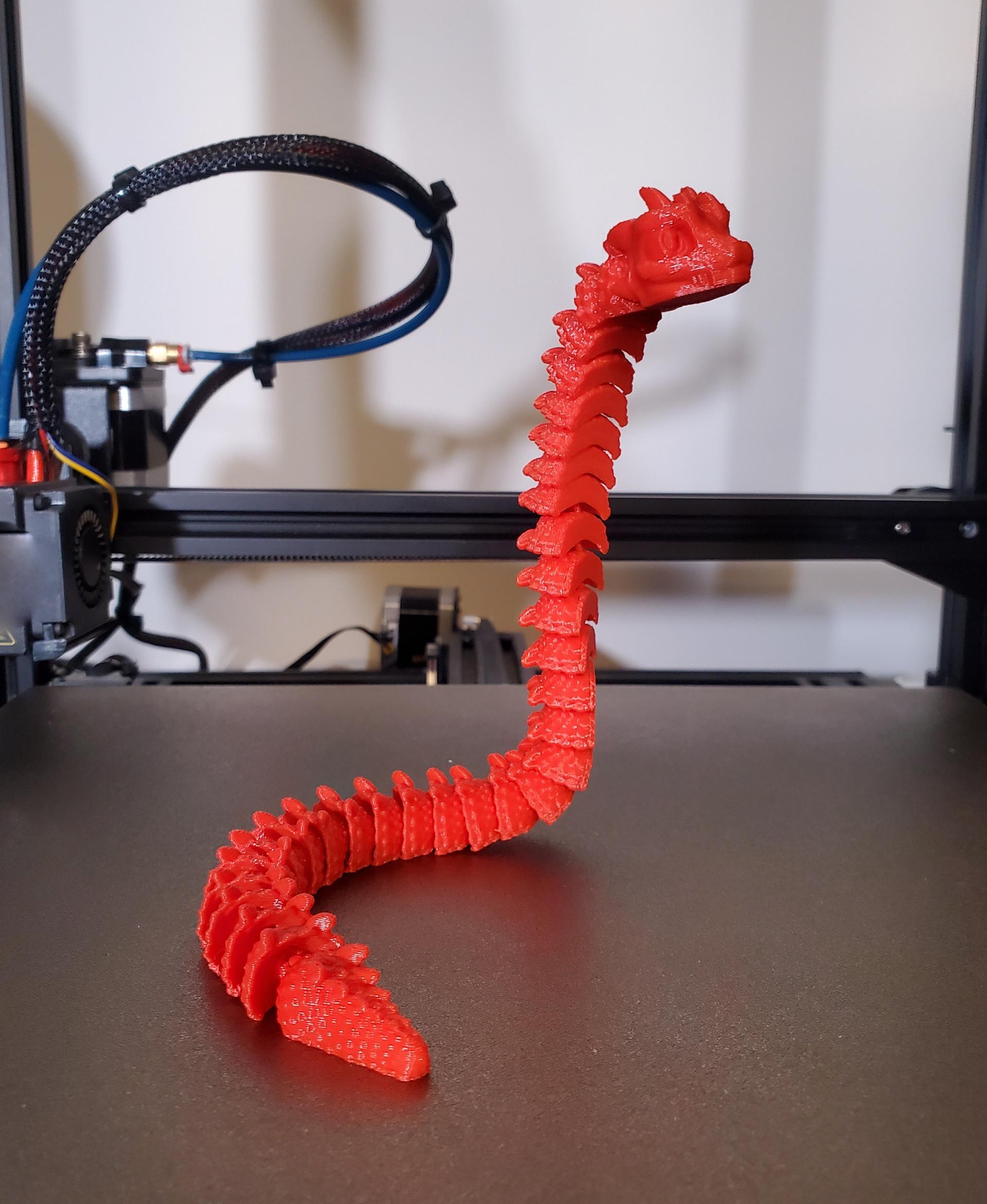 Baby Basilisk (Extra Long)  - Super awesome print! I printed this at 60% scale and it turned out great. - 3d model
