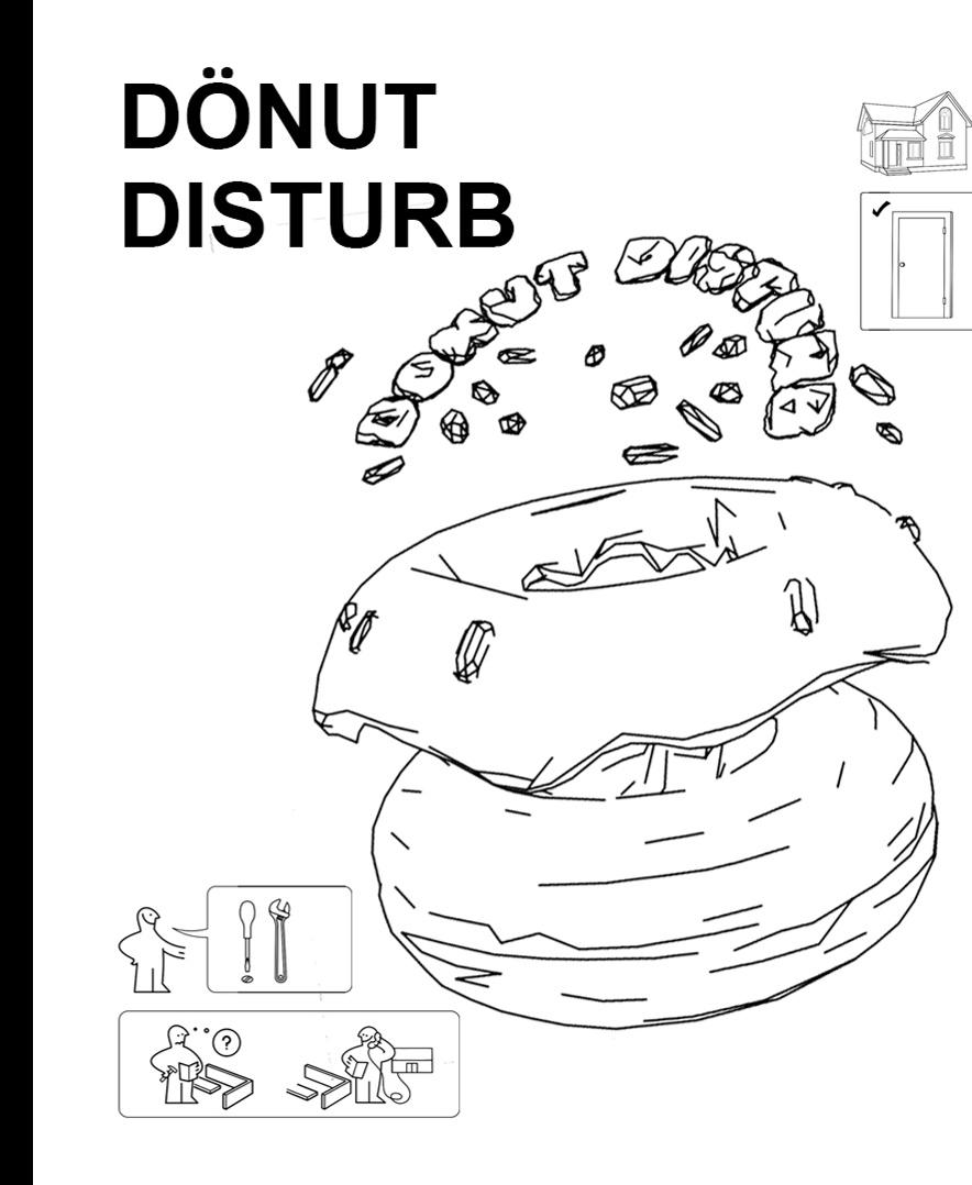 Donut Disturb - Door Hanger  3d model