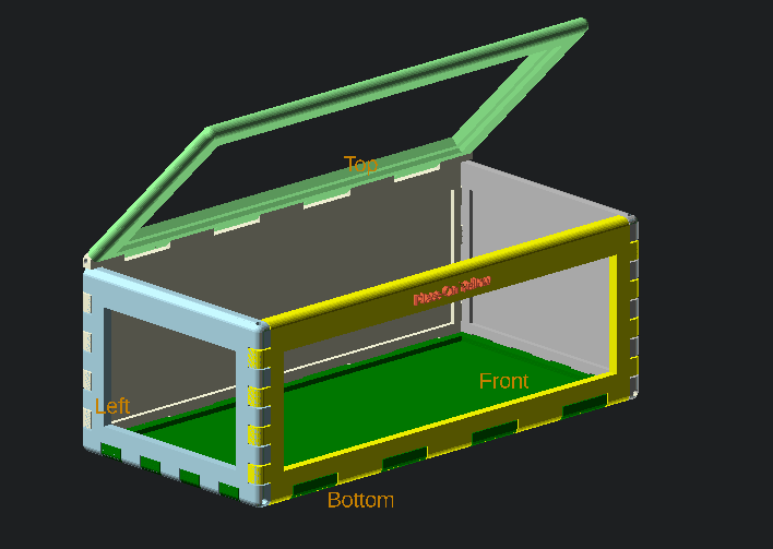 Frame Box with articulated lid - Customizable 3d model