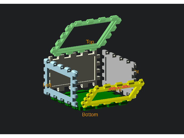 Frame Box with articulated lid - Customizable 3d model