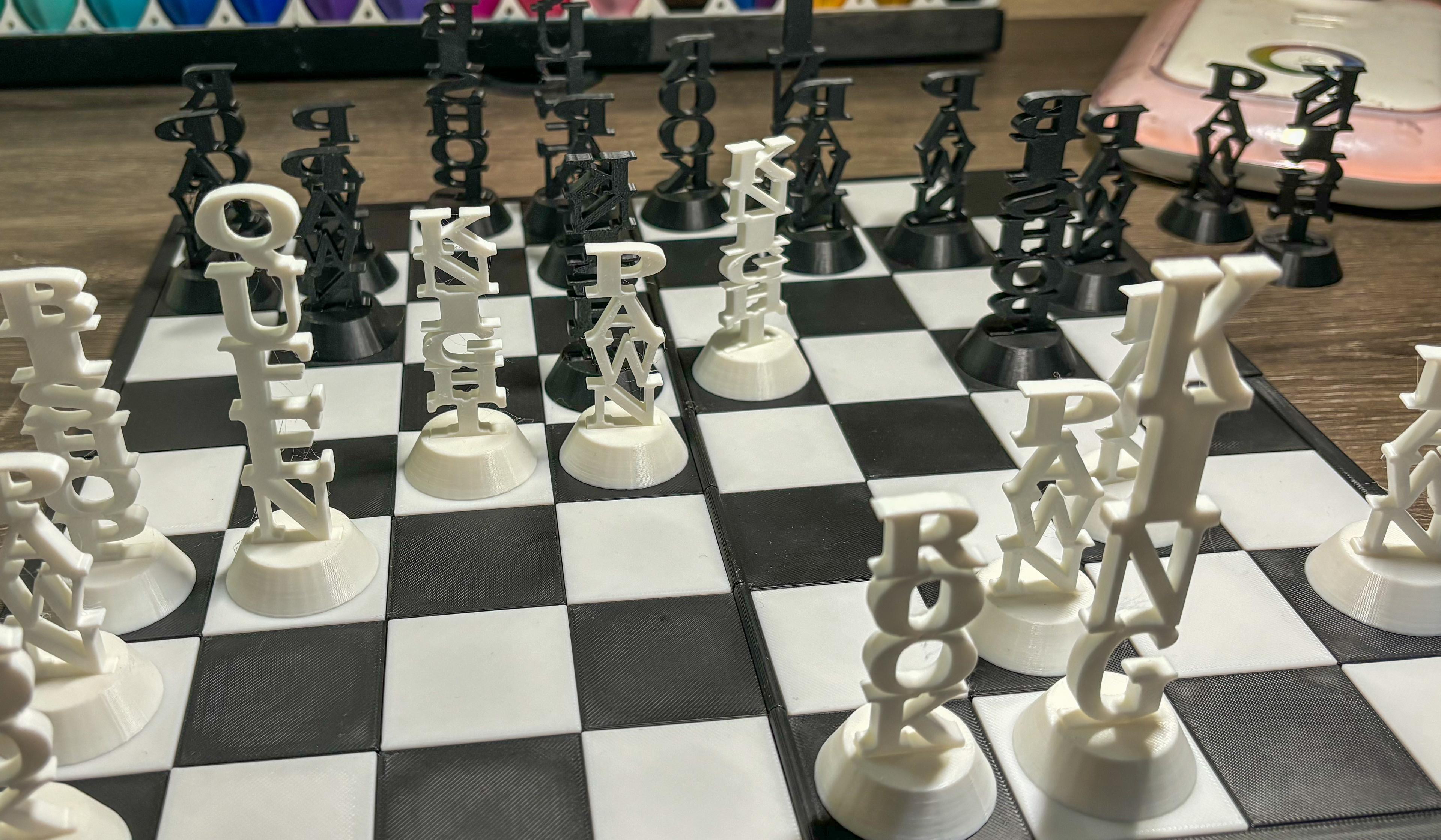 Word Chess! The Perfect Chess Set to Learn! 3d model