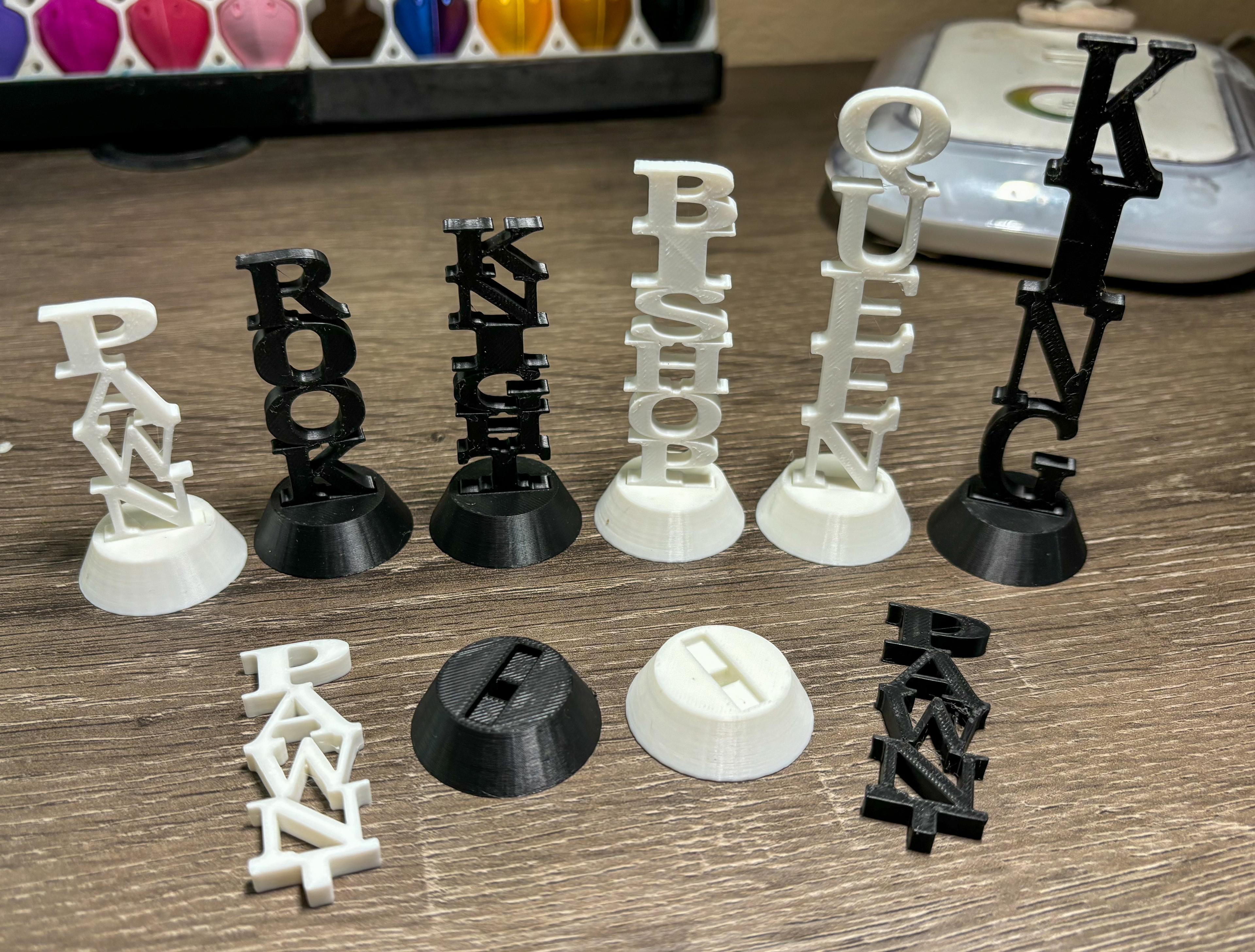 Word Chess! The Perfect Chess Set to Learn! 3d model