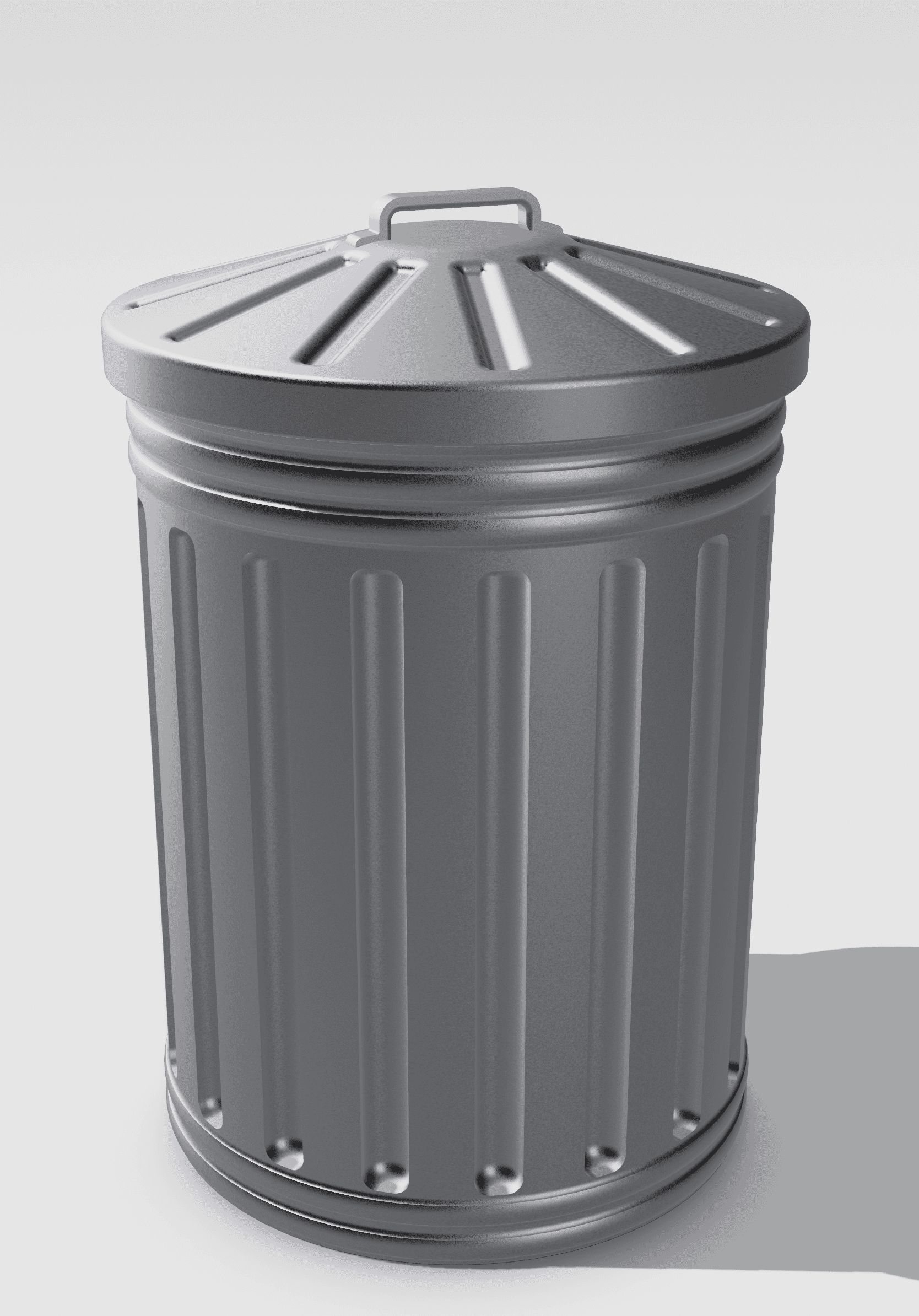 80s Dustbintrash can 3d model