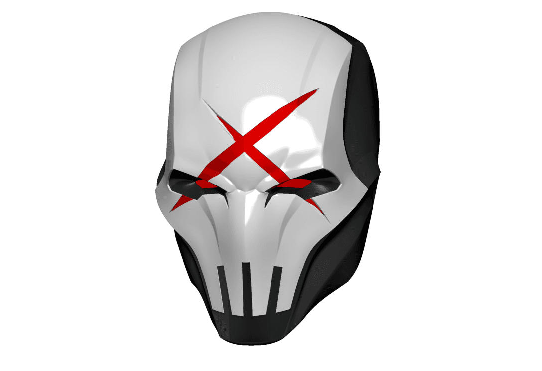 Red X Mask Helmet 3d model