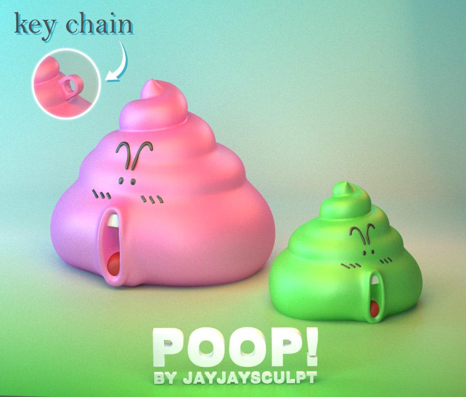 POOP Key Chain 3d model