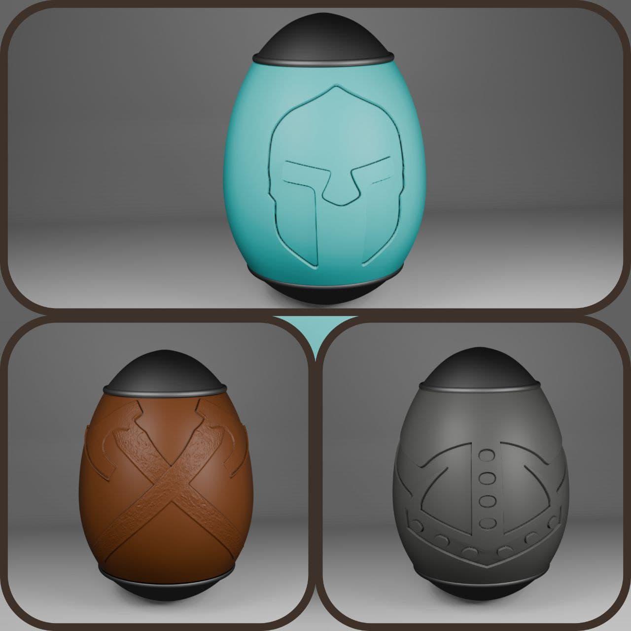 Egg Containers - Battle Set 3d model