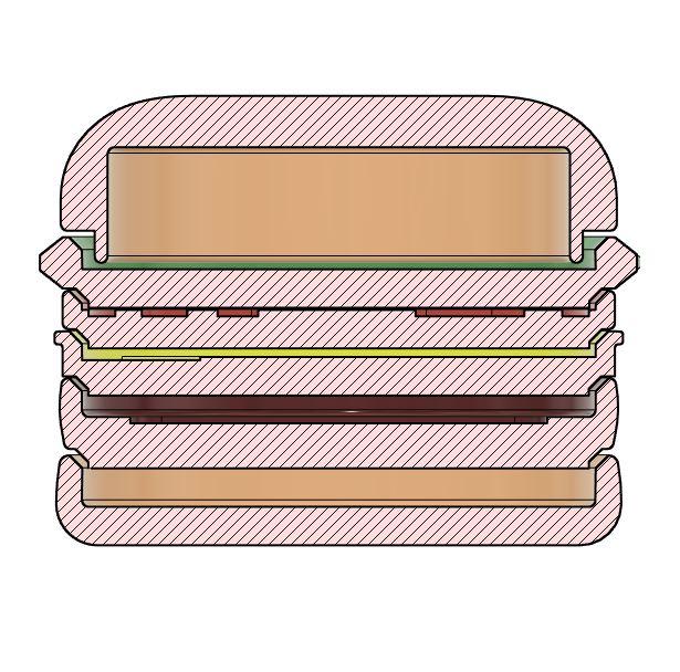 BURGER COASTER SET - STACKABLE! 3d model