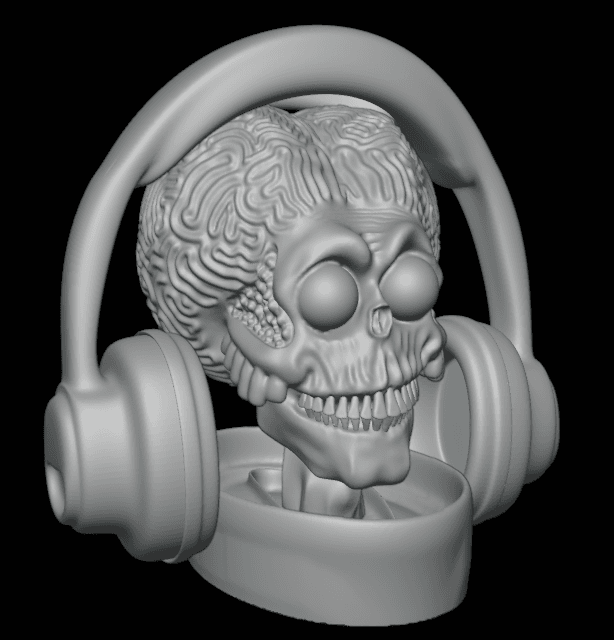 MARTIAN SCULPTURE - HEADPHONES HOLDER -SEVERAL VARIATIONS 3d model