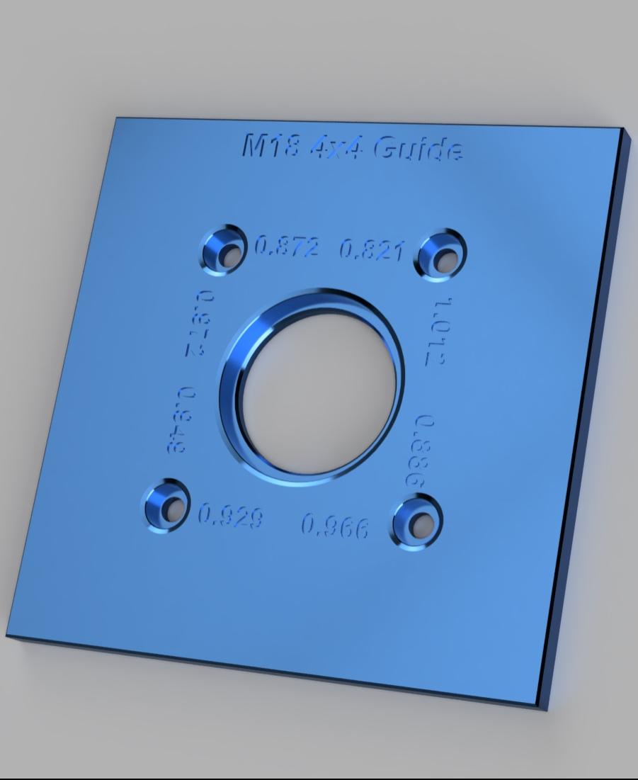 M18 Milwaukee Router 4 x 4 baseplate 3d model