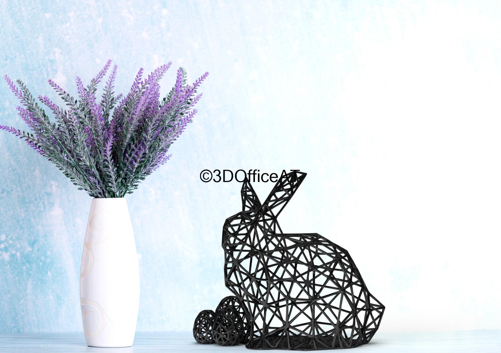 Easter Bunny Wire Art 3d model