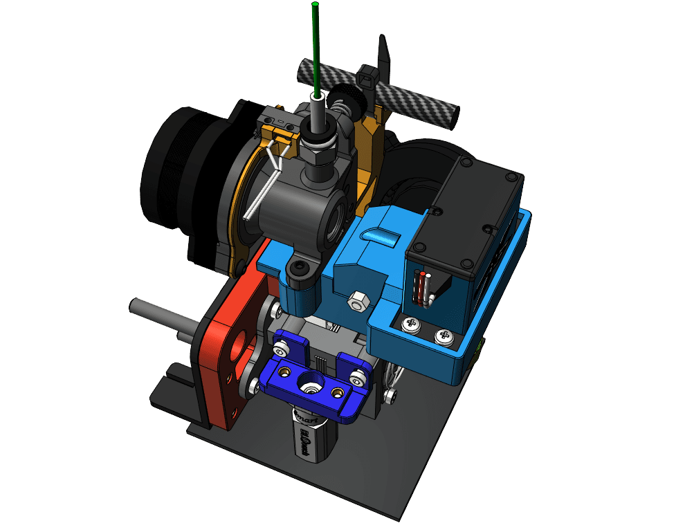 SMuFF - DDE (Orbiter) mount with integrated Filament-Cutter for Ender-3 3d model