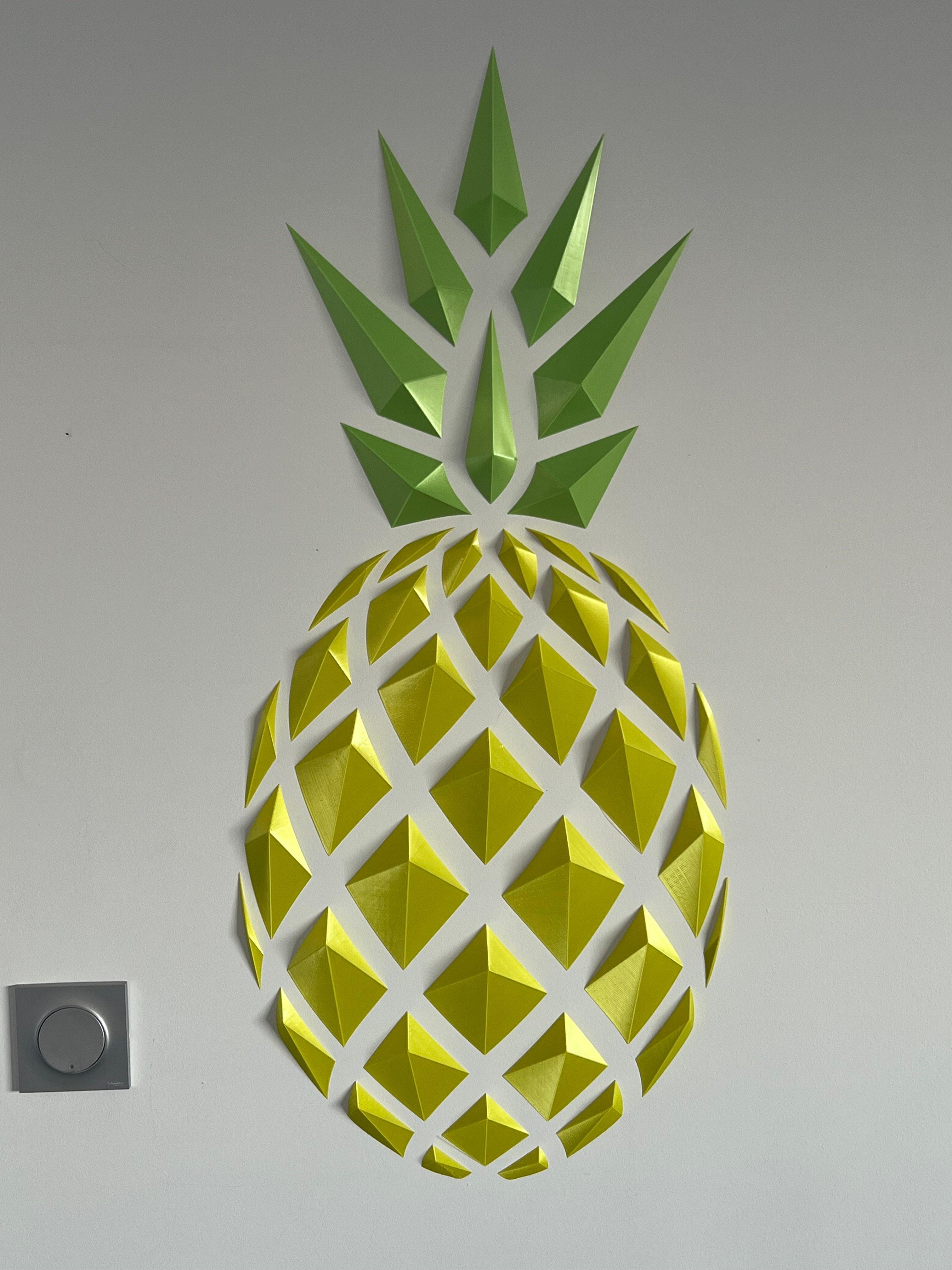 Geometric Pineapple wall art1 3d model