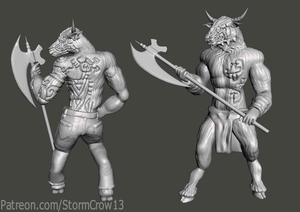 Hurloon Minotaur and Hurloon Wrangler 3d model