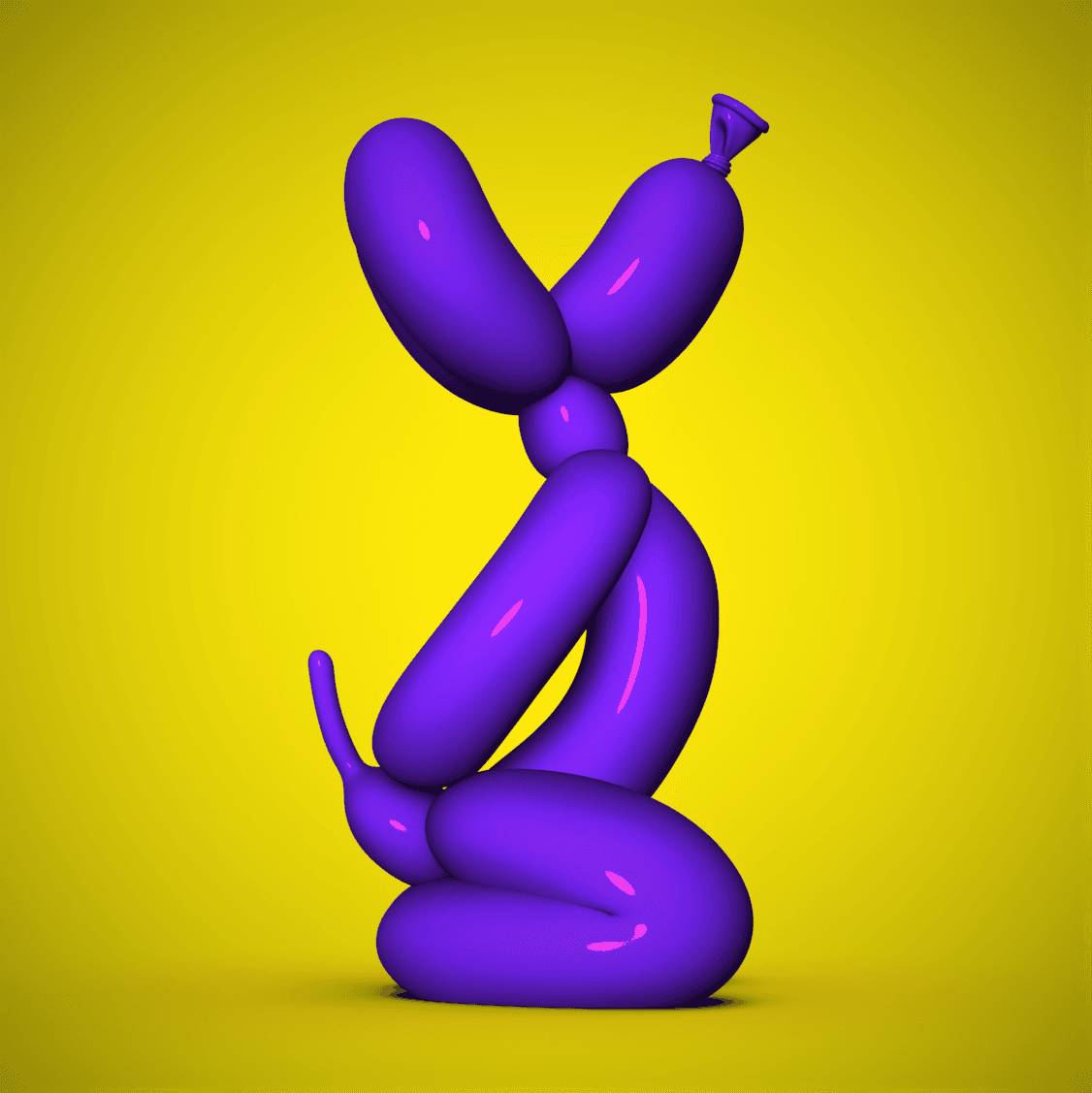 Balloon Doggy Yoga -Herd Pose 3d model