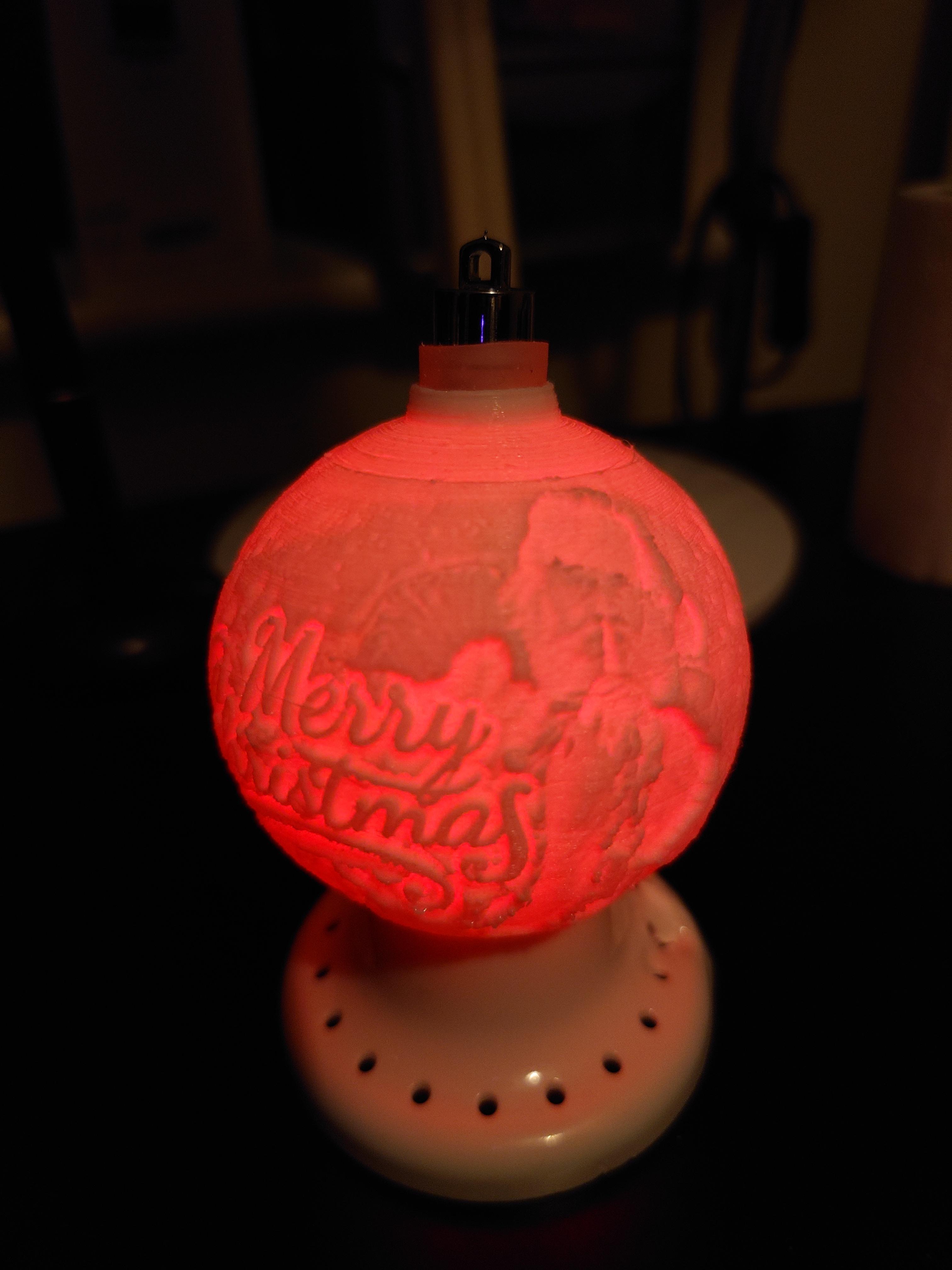 Christmas Bauble Tree Decoration Lithophane 3d model