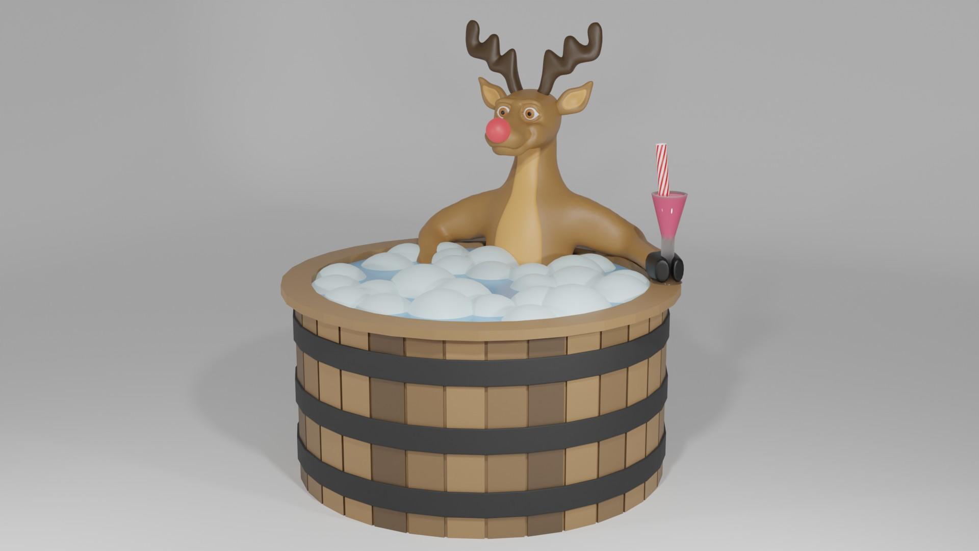 Hot Tub Rudolph 3d model