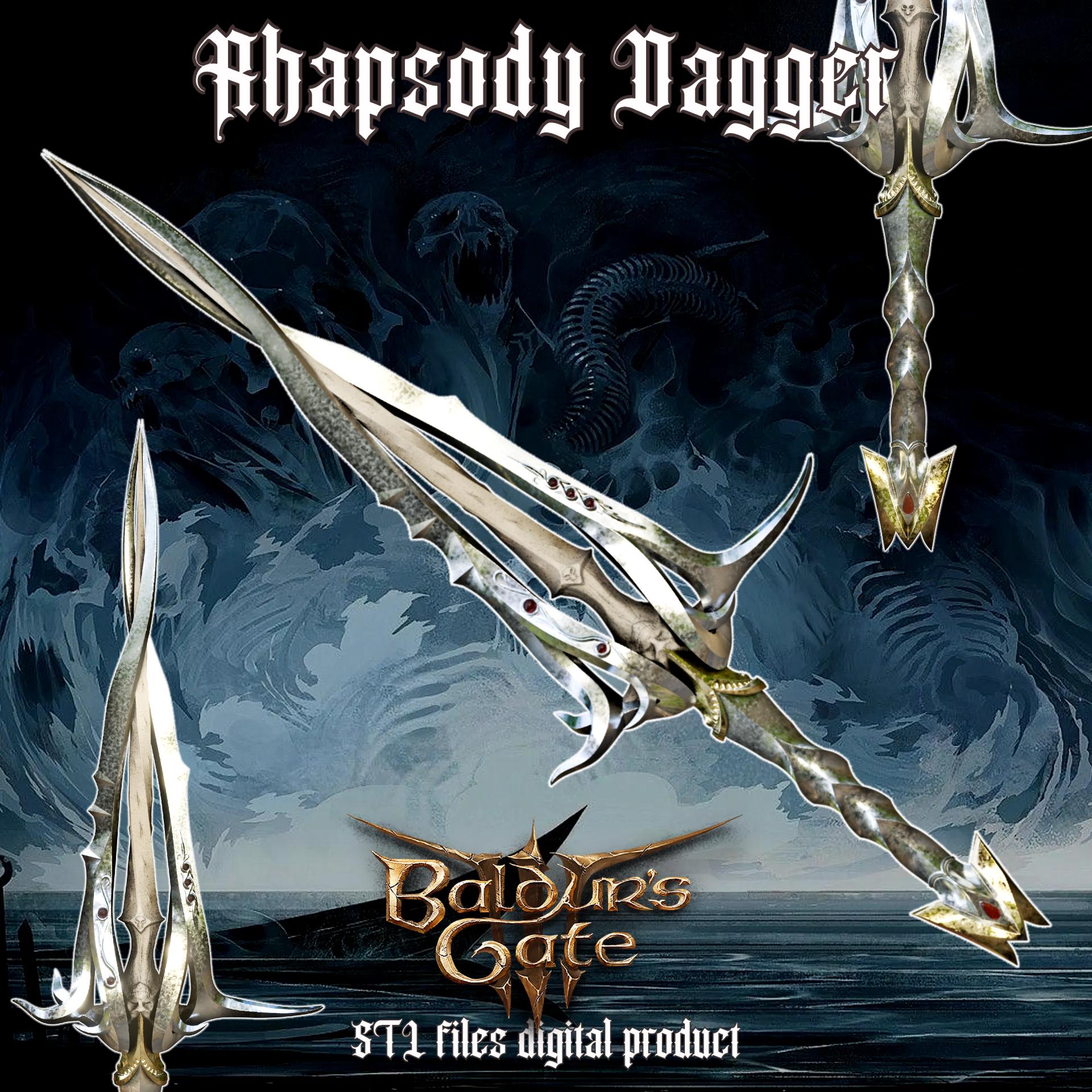 FANTASY RHAPSODY DAGGER BALDURS GATE 3 3d model