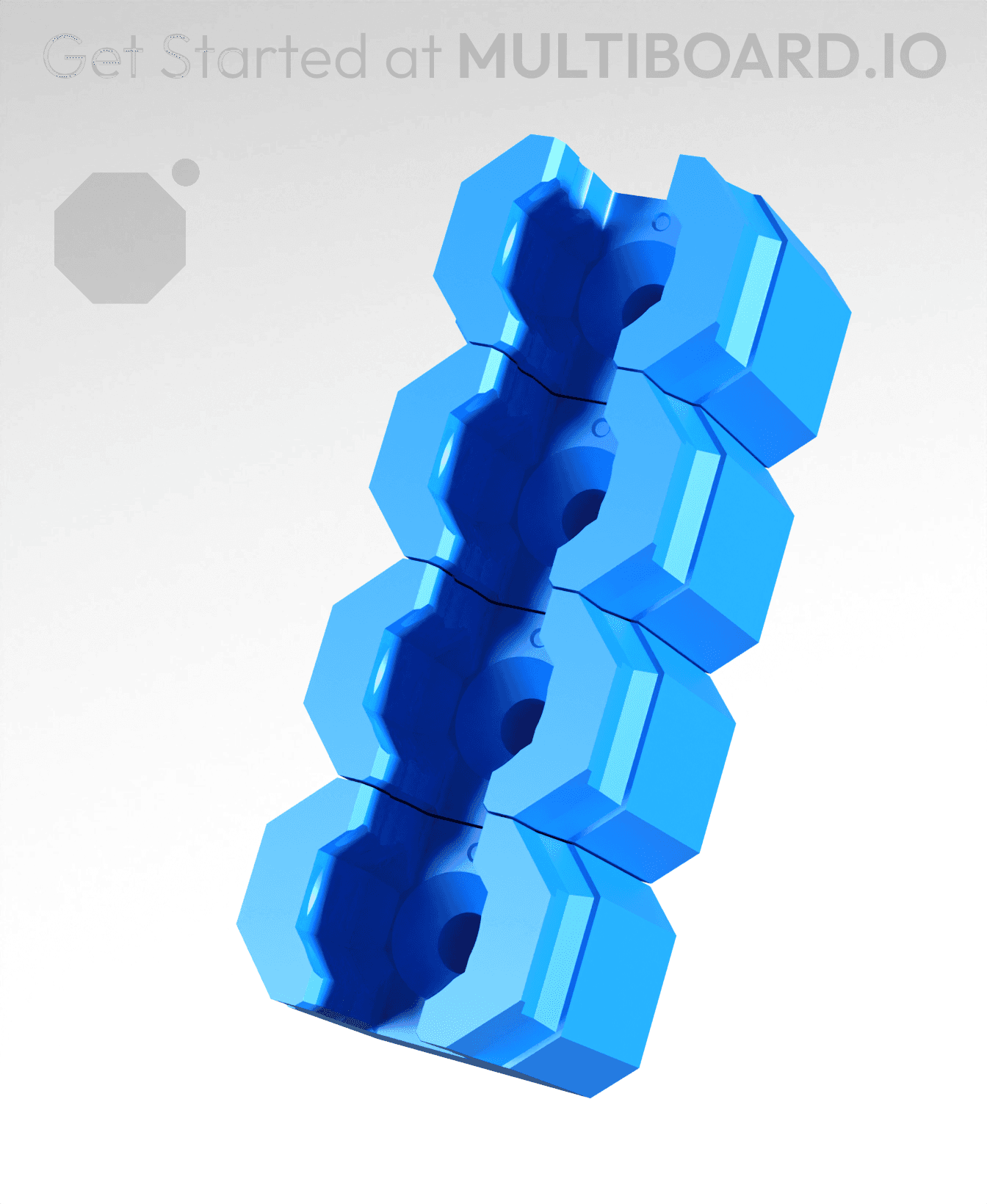 15 mm - Offset Snap (DS Part A) - x4 Stack 3d model