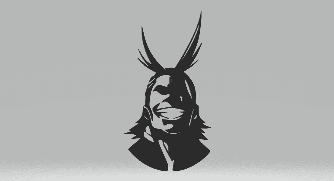 All Might Anime boku no hero academia 2D Art.stl 3d model