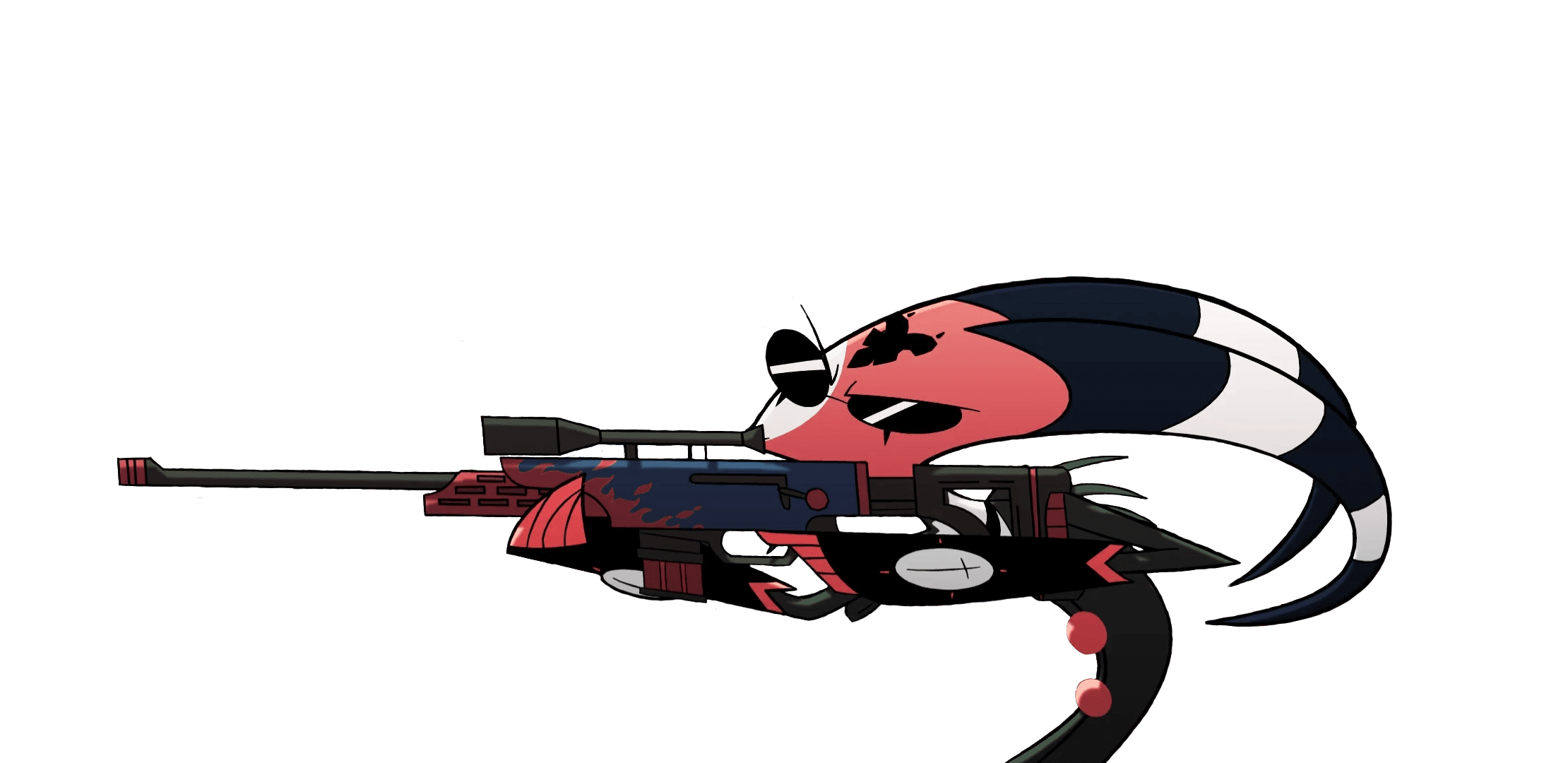 Helluva Boss Blitzo Rifle Gun 3d model