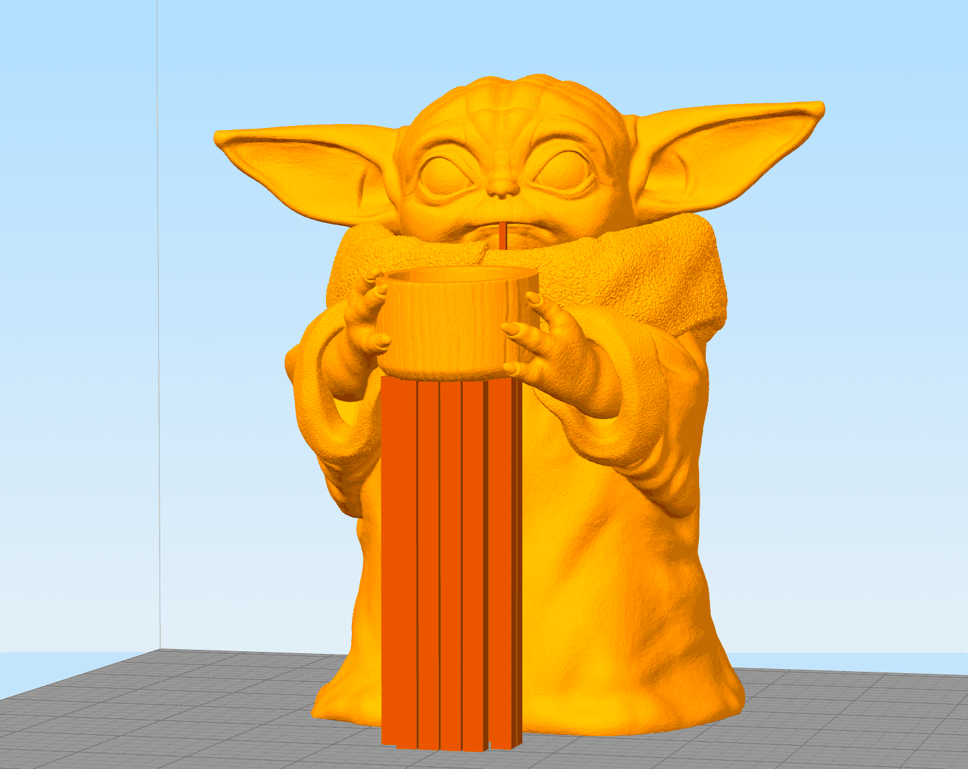 Baby Yoda (Pre-Supported) 3d model