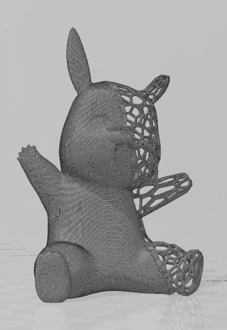 Pikachu Voronoi 3d model