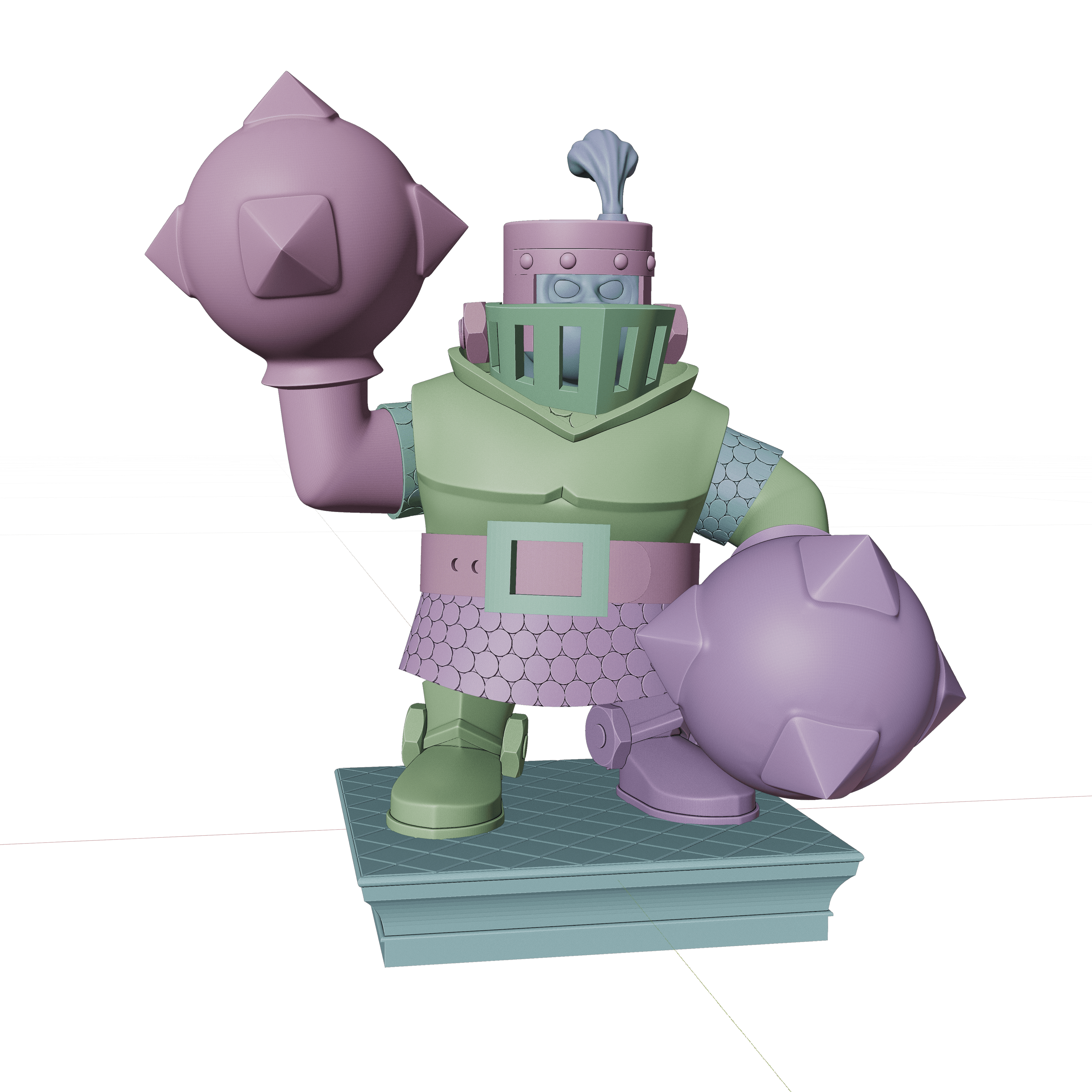 Mega Knight - Clash royale 3d model