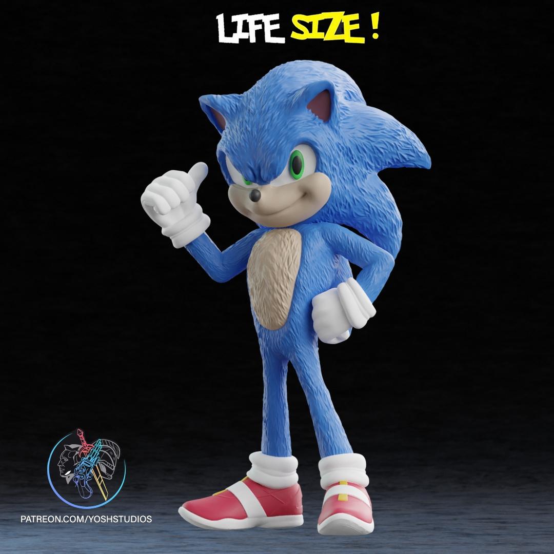 Life Sized Sonic 3D Printer File STL 3d model