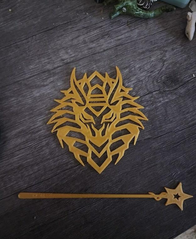 Crown dragon hairpin  3d model