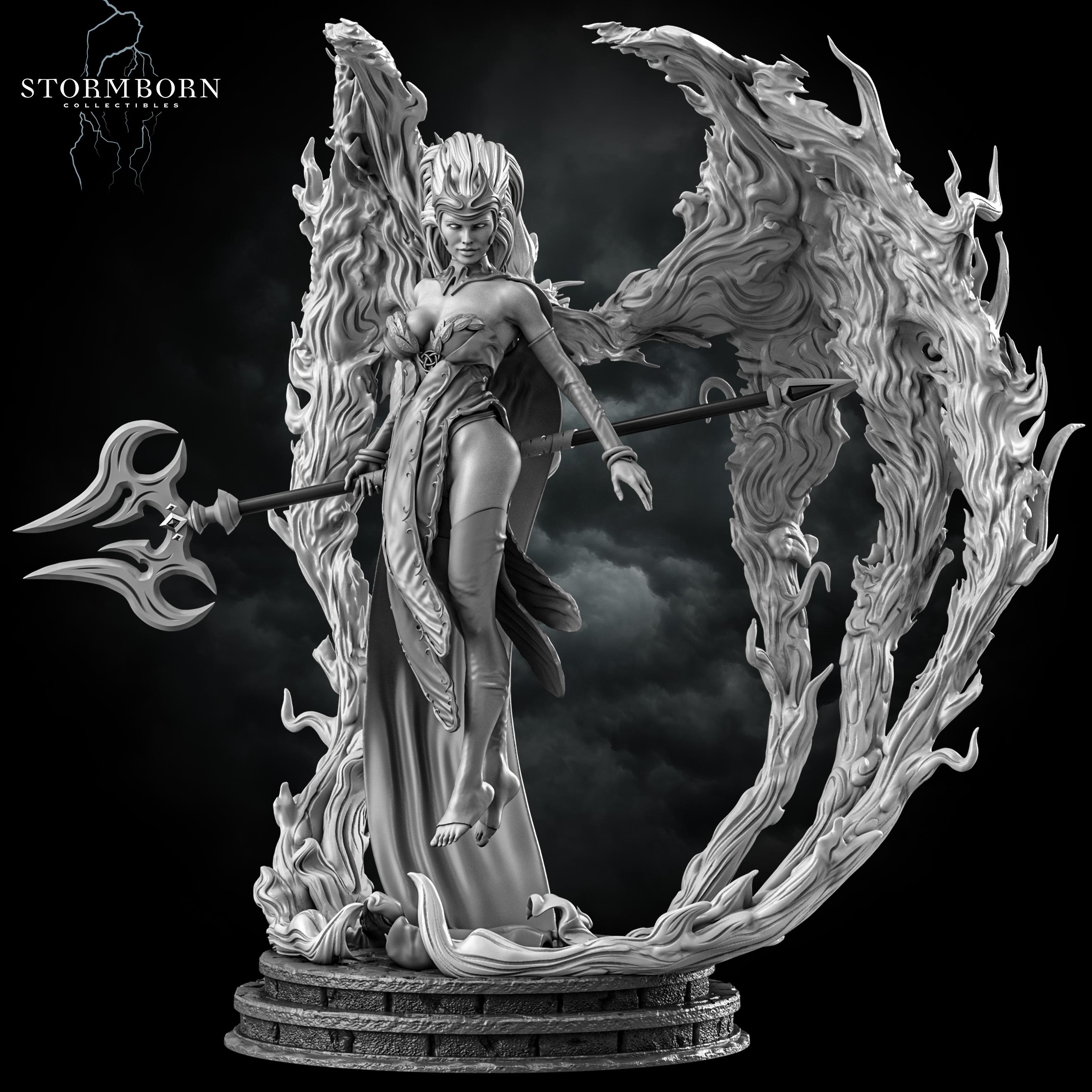 (1:12 scale statue) Lorna, Goddess of Flame 3d model