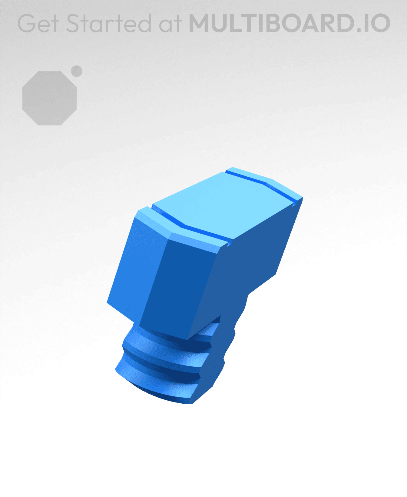 9 mm Small Thread, Plain Head, T-Bolt 3d model