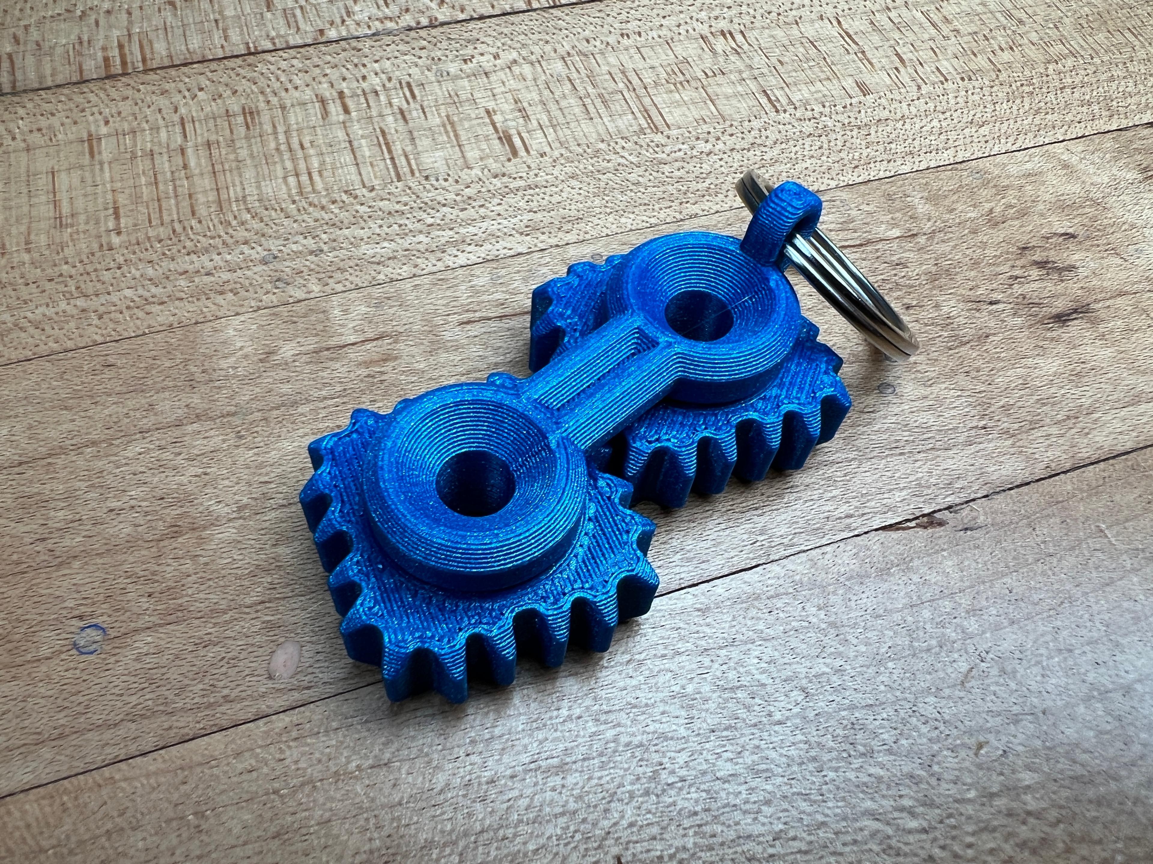 Dual Square Gear Fidget  3d model