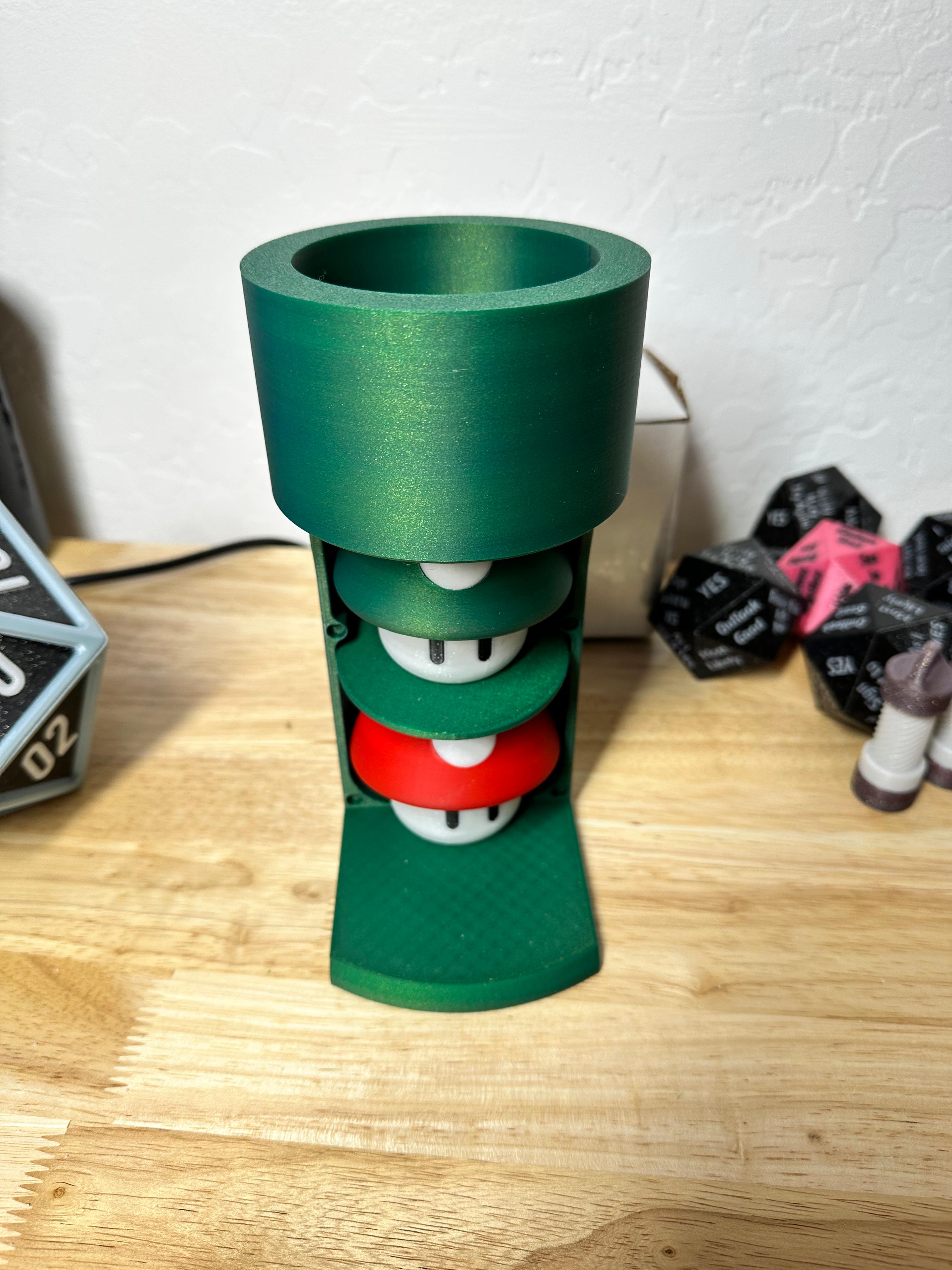 SUPER MARIO BROS - SALT AND PEPPER SHAKERS WITH WARP TUBE CADDY!  3d model