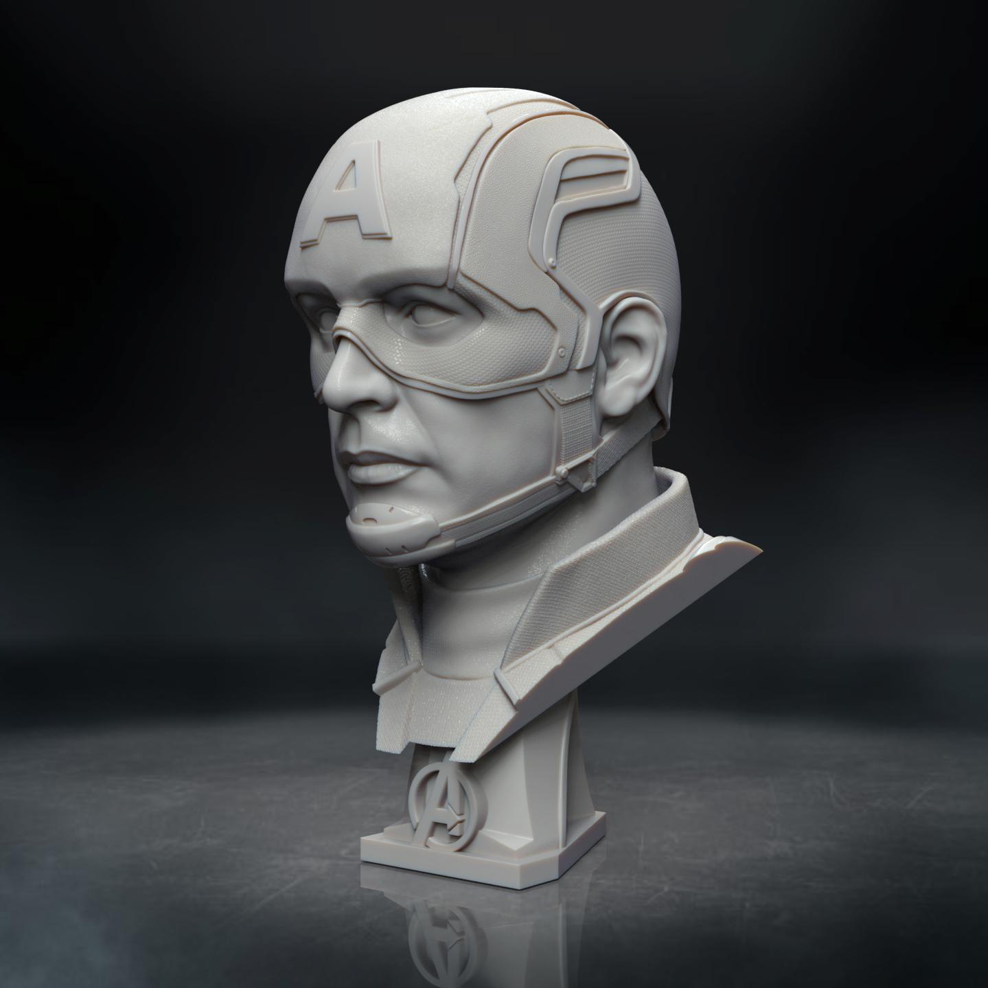 Captain America Head 3d model