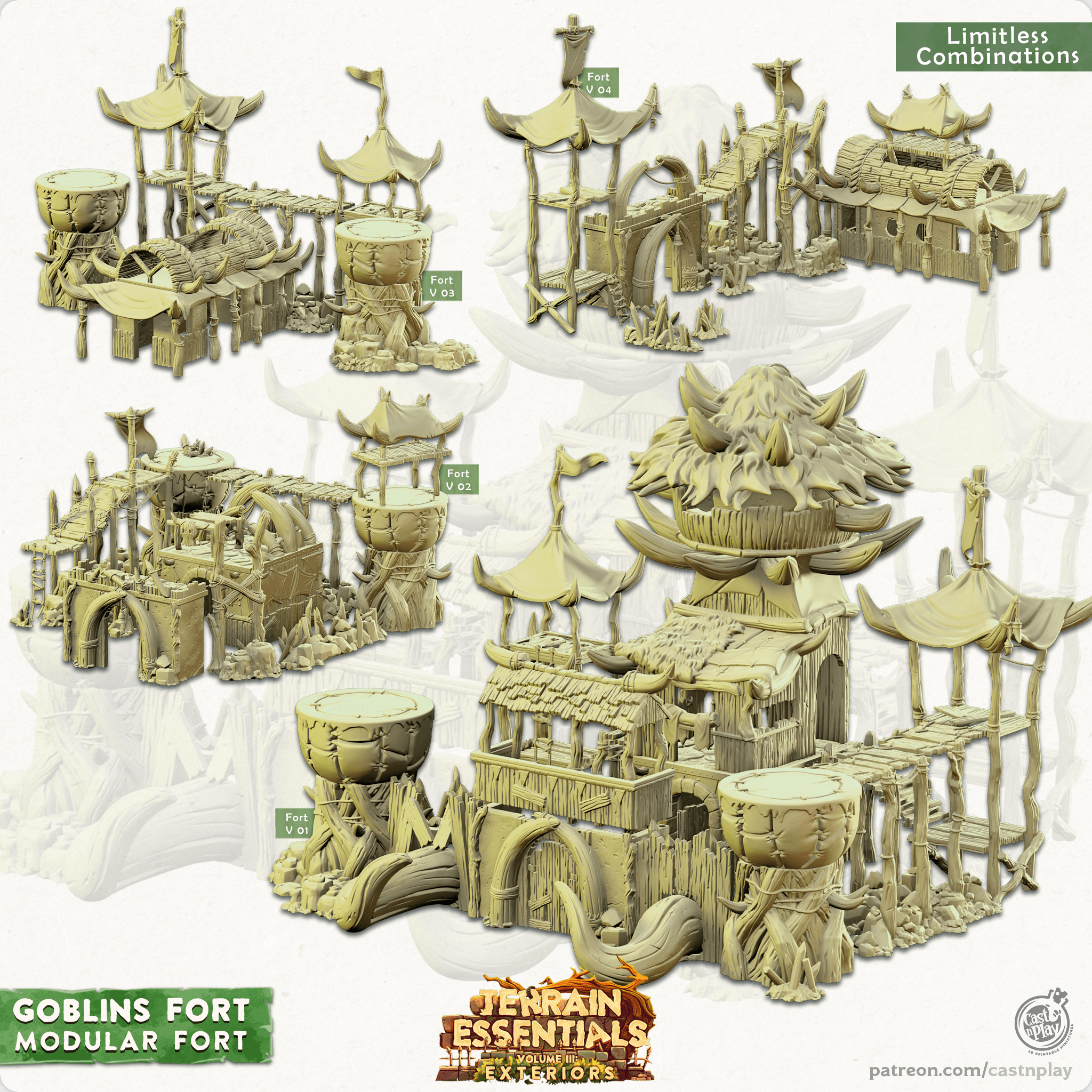 Goblins Fort (Pre-Supported) 3d model