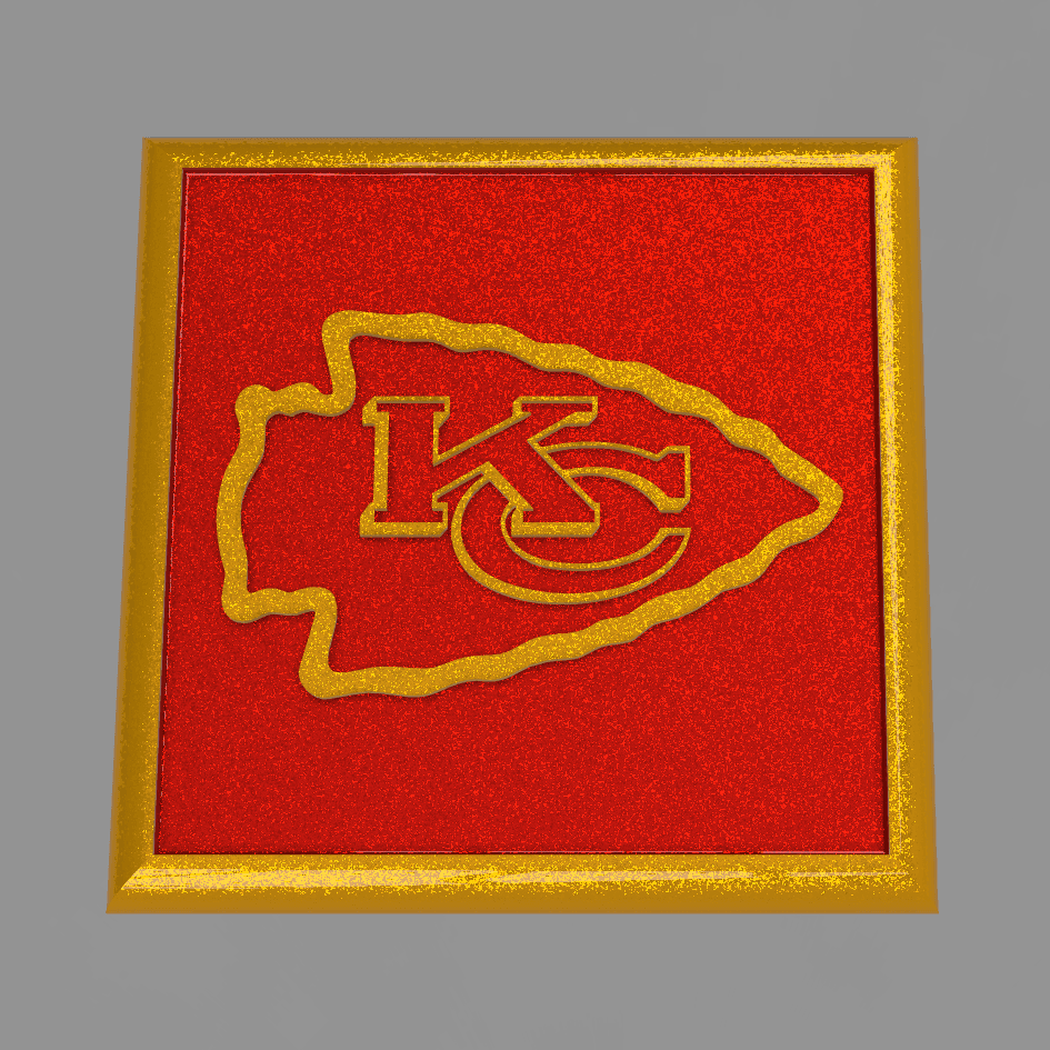 KC Chiefs Drink Coaster 3d model