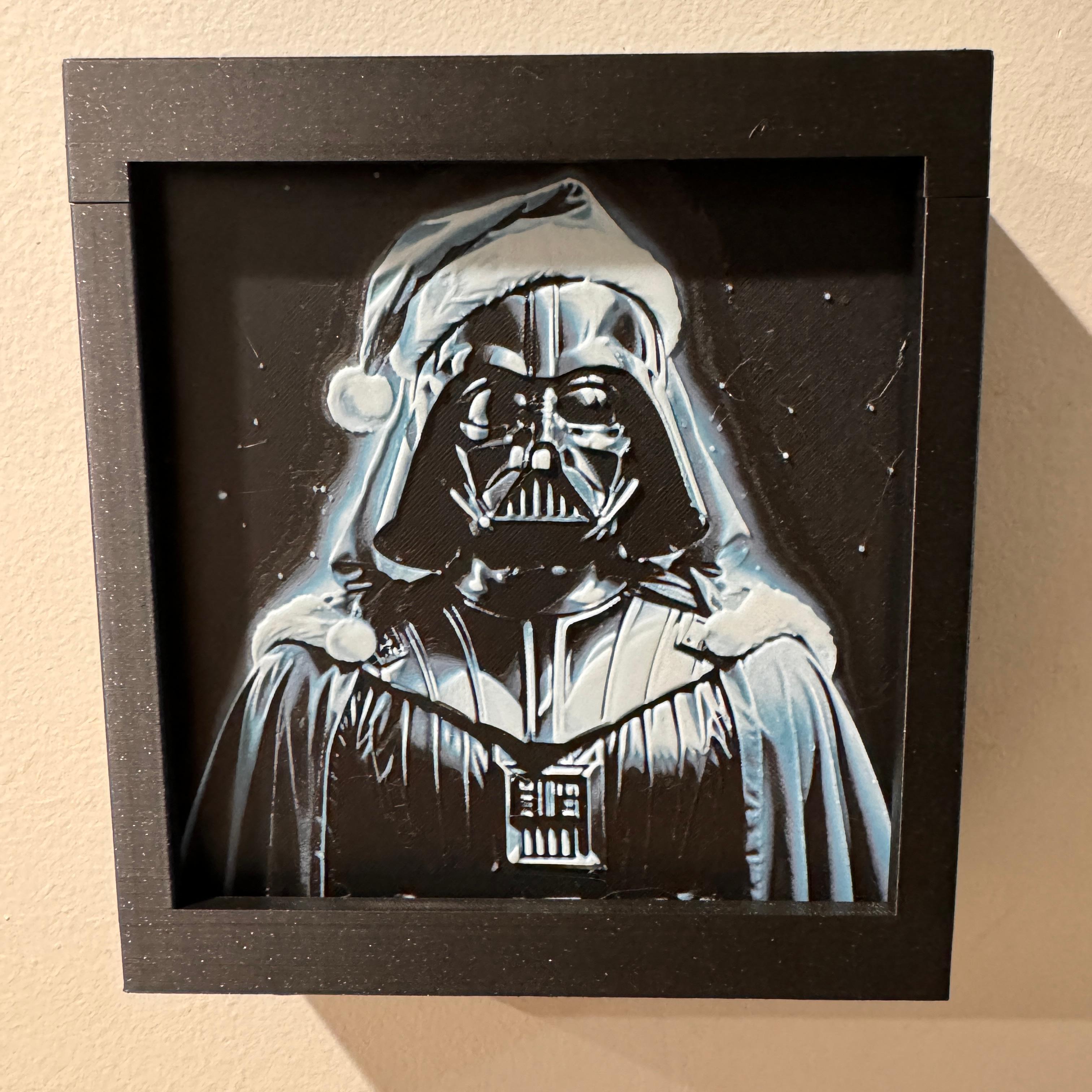 Ghost of Christmas Darth - GitD HueForge Print (Frame Compatible!) 3d model