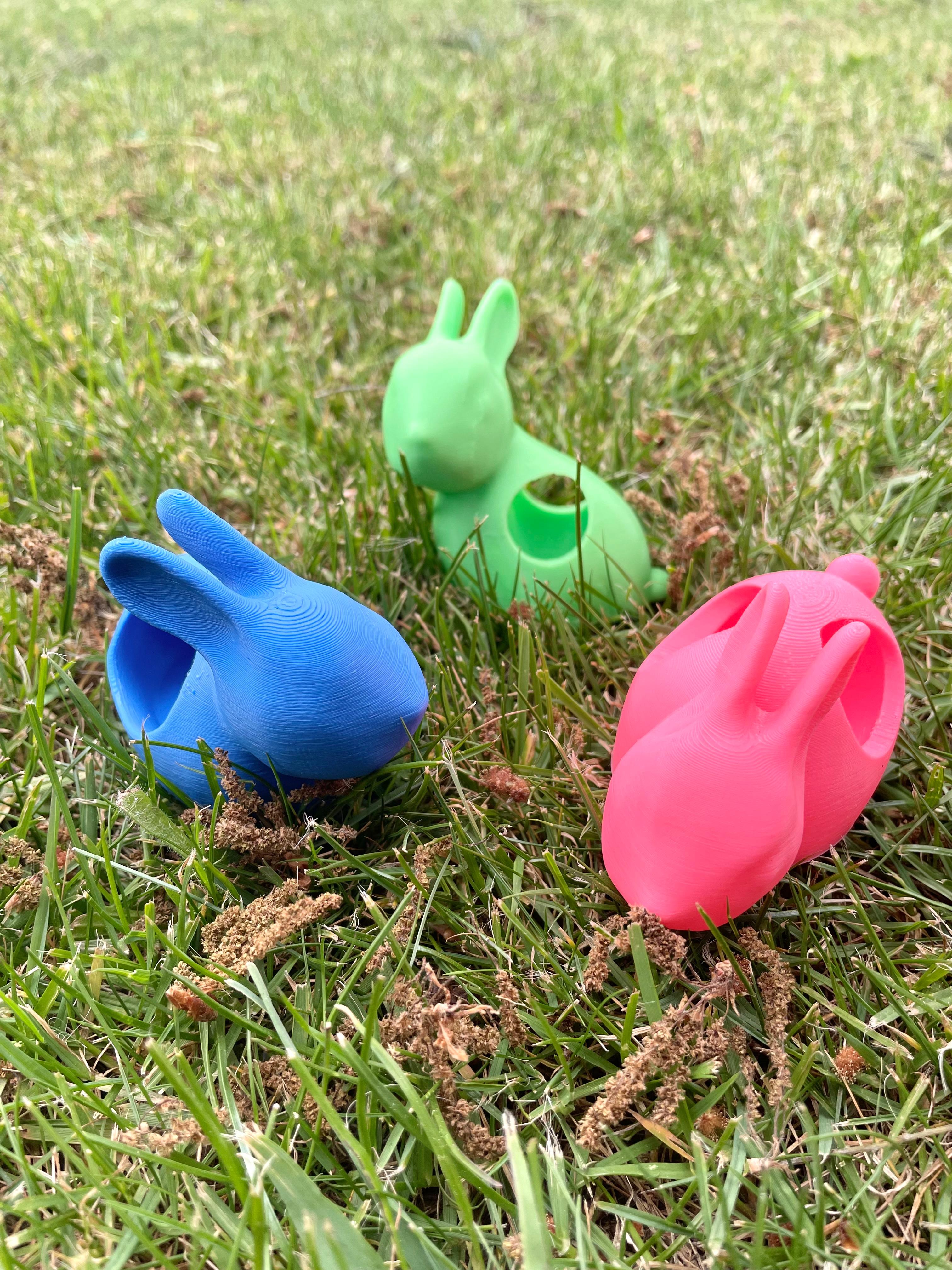 Cute Bunny Planters Set of 3 3d model