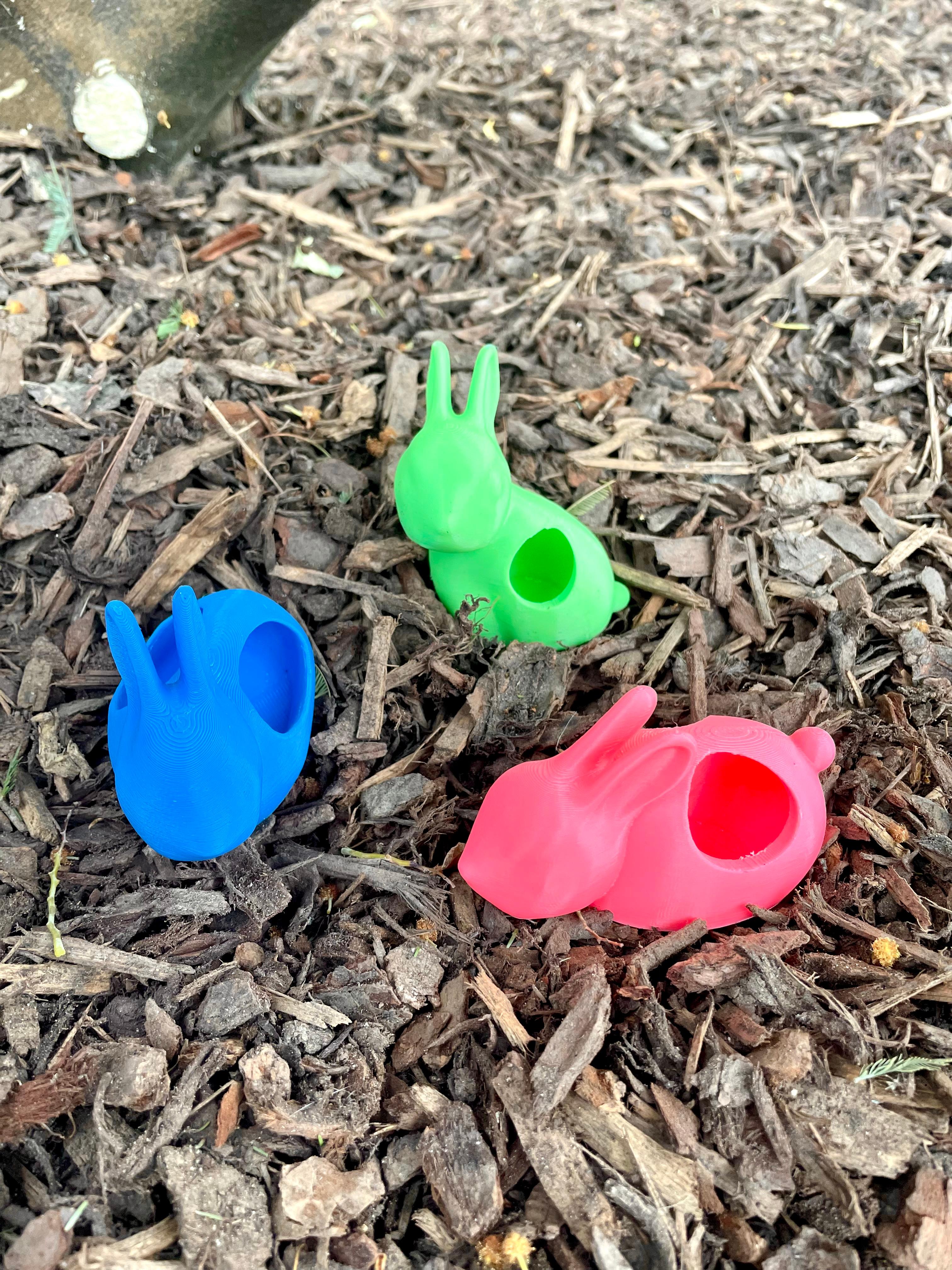 Cute Bunny Planters Set of 3 3d model