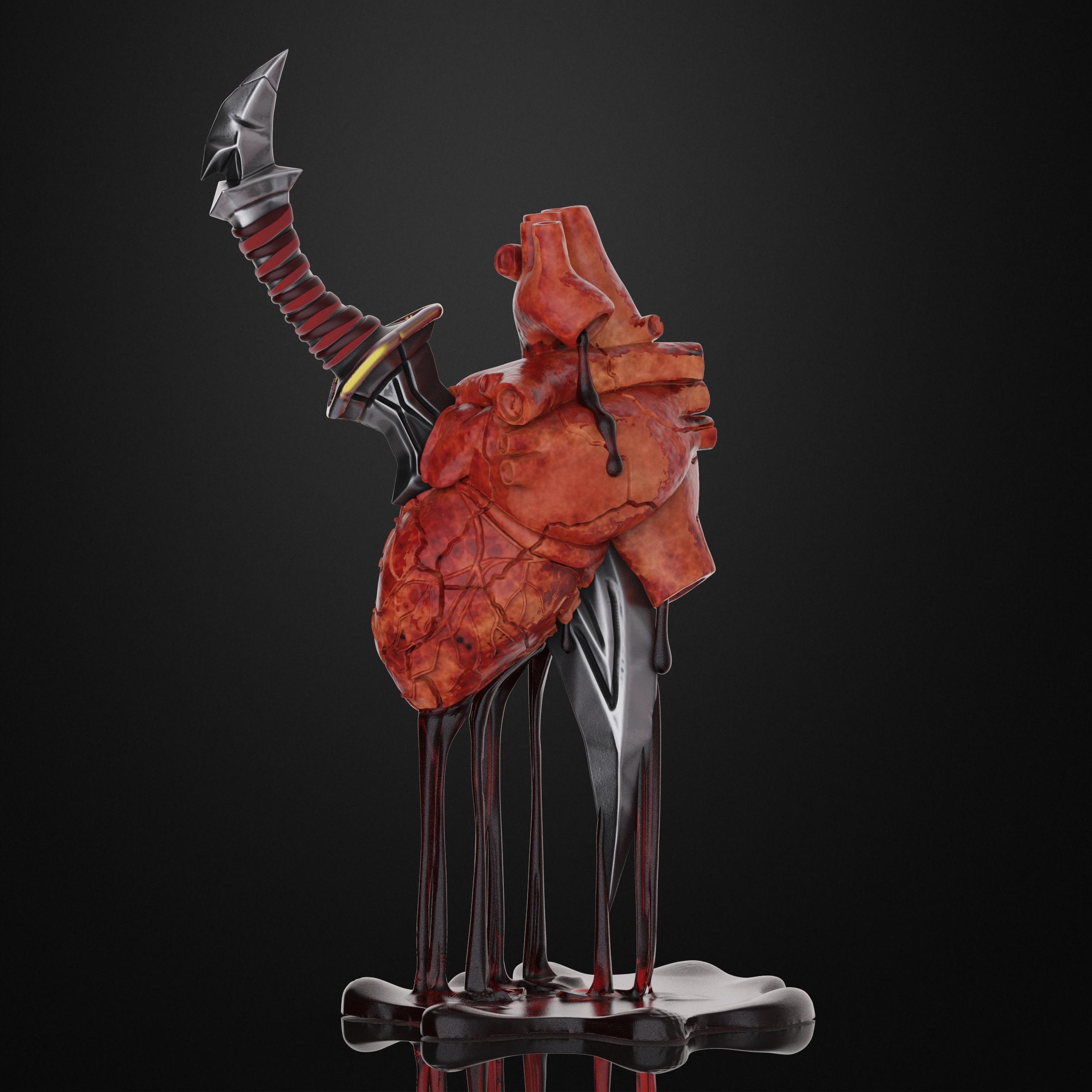 Tortured Heart (Pre-Supported) 3d model