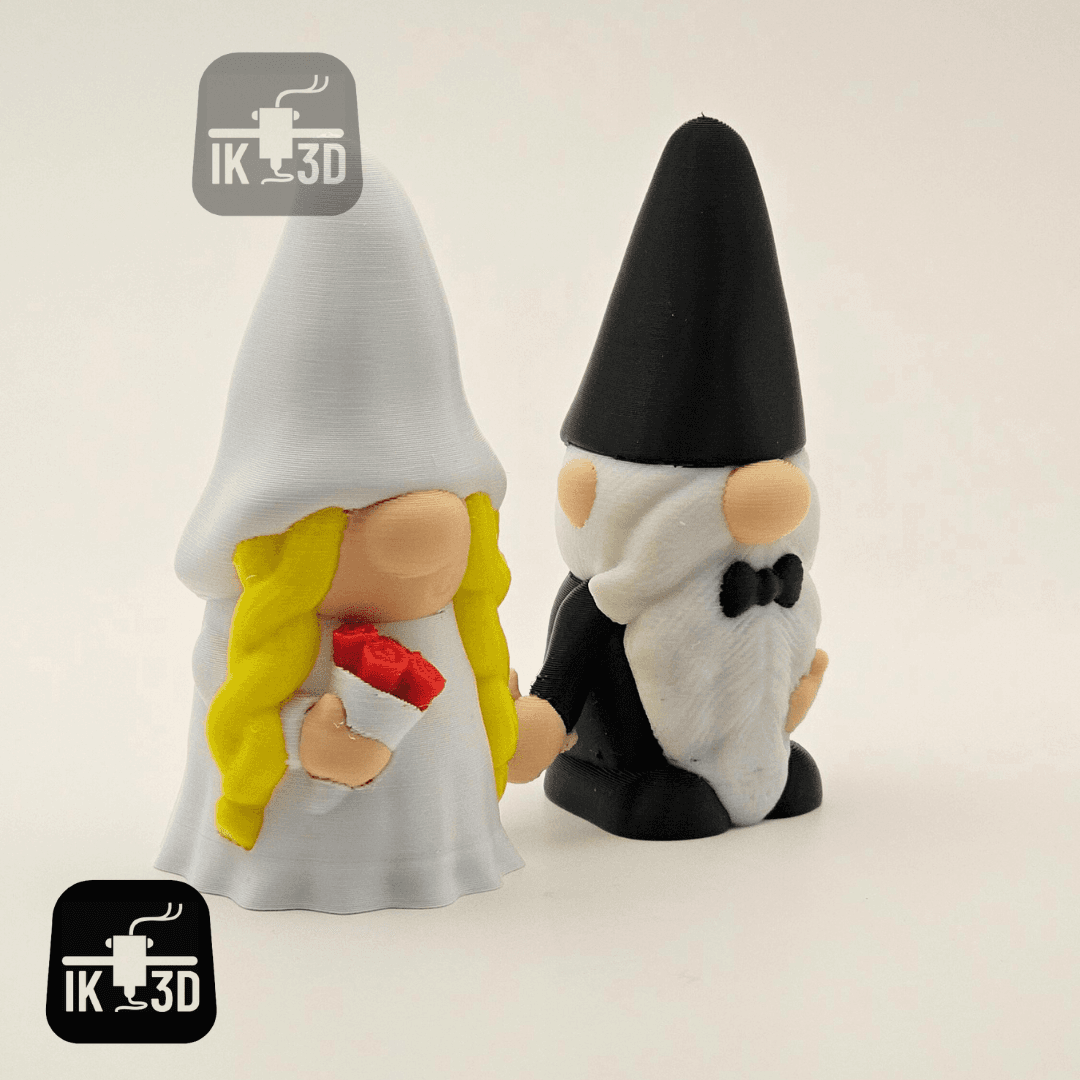 Wedding Gnomes Figurines / 3MF Included 3d model