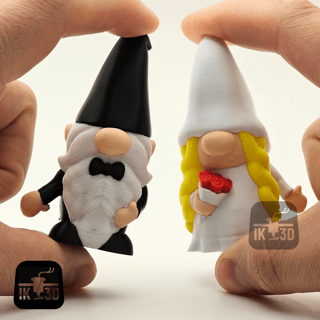 Wedding Gnomes Figurines / 3MF Included 3d model