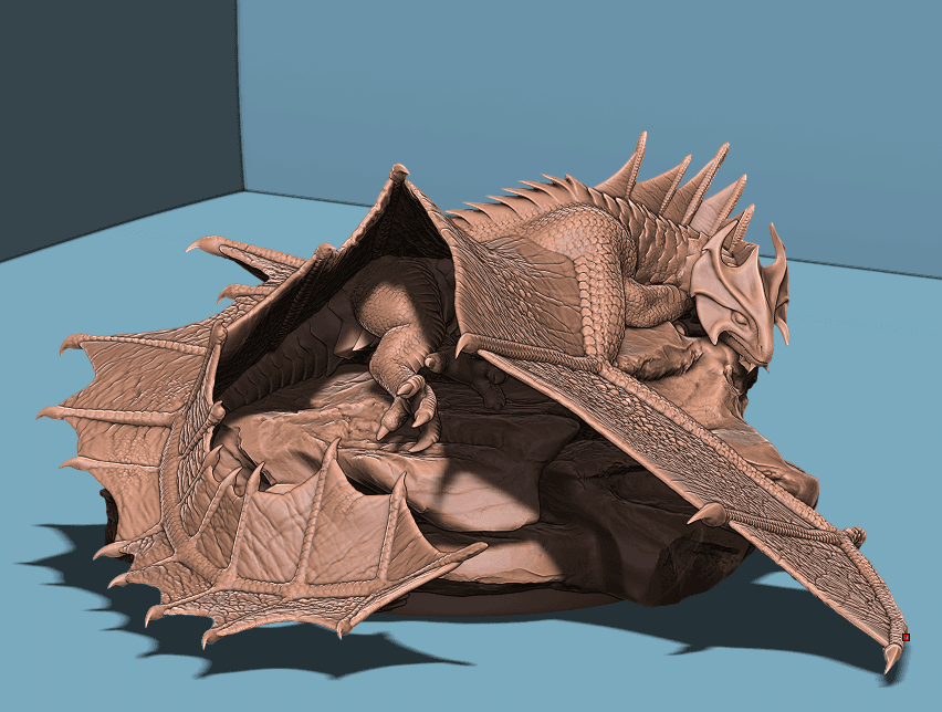 Adult Brass Dragon 3d model