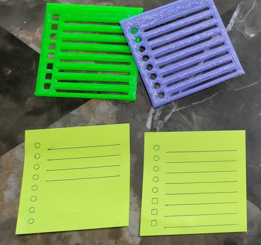 Sticky Note Storage with Stencils 3d model