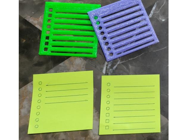 Sticky Note Storage with Stencils 3d model