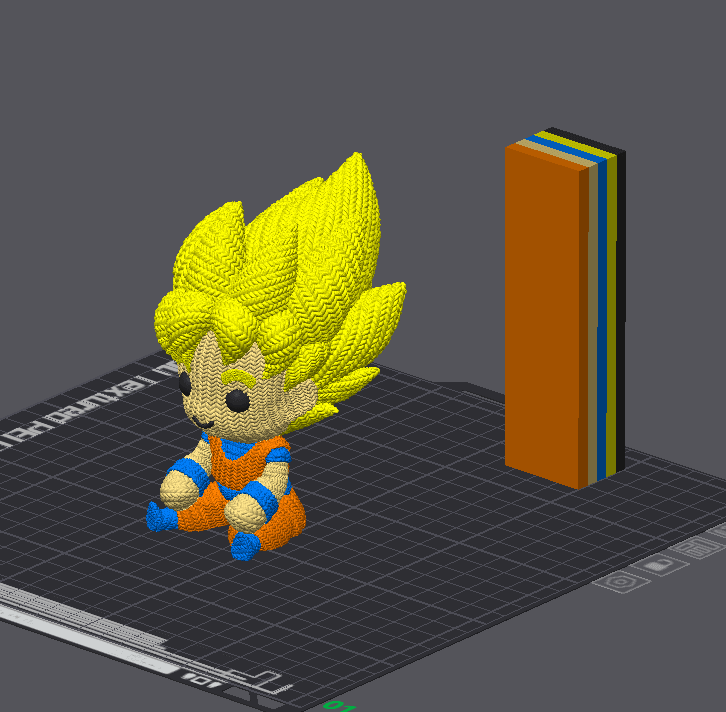 Knit Super Sayain Goku - Dragon Ball 3d model