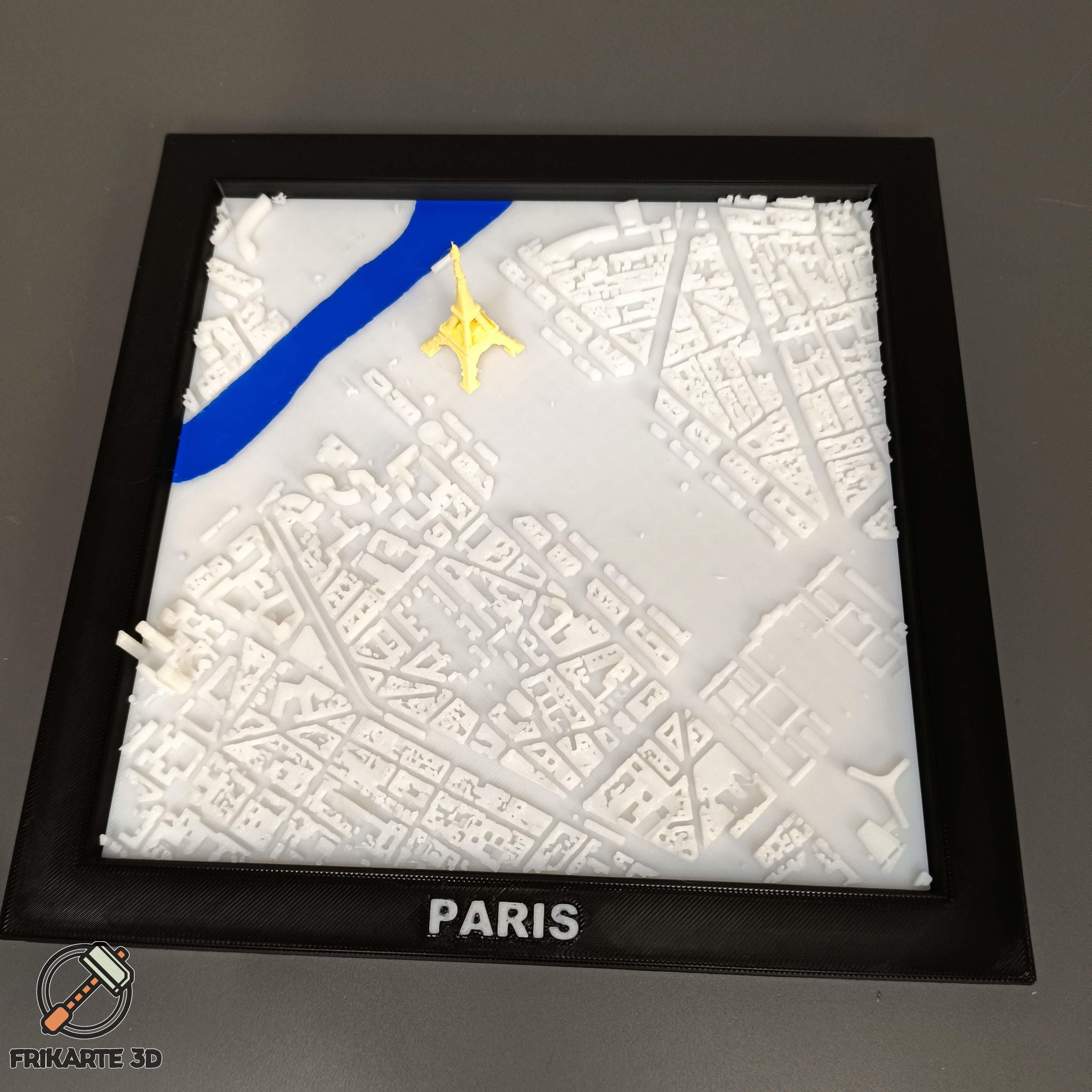 Paris Landmarks 3D City Map 3d model