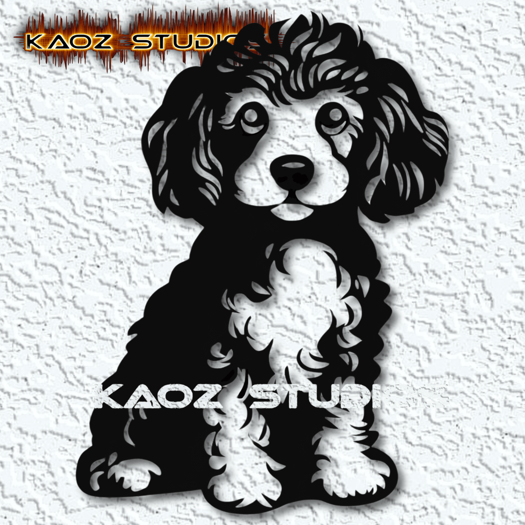 poodle wall art dog wall decor poodledog decoration 3d model