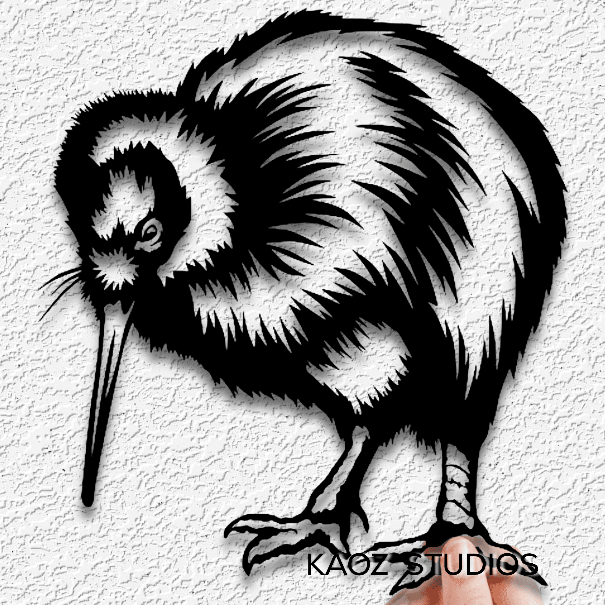 kiwi wall art bird wall decor animal decoration 3d model